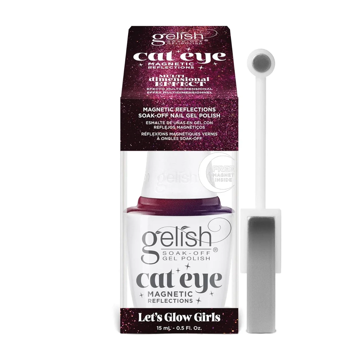 Gelish Cat Eye, Magnetic Reflections, Let's Glow Girls, 0.5 fl oz - Image 3