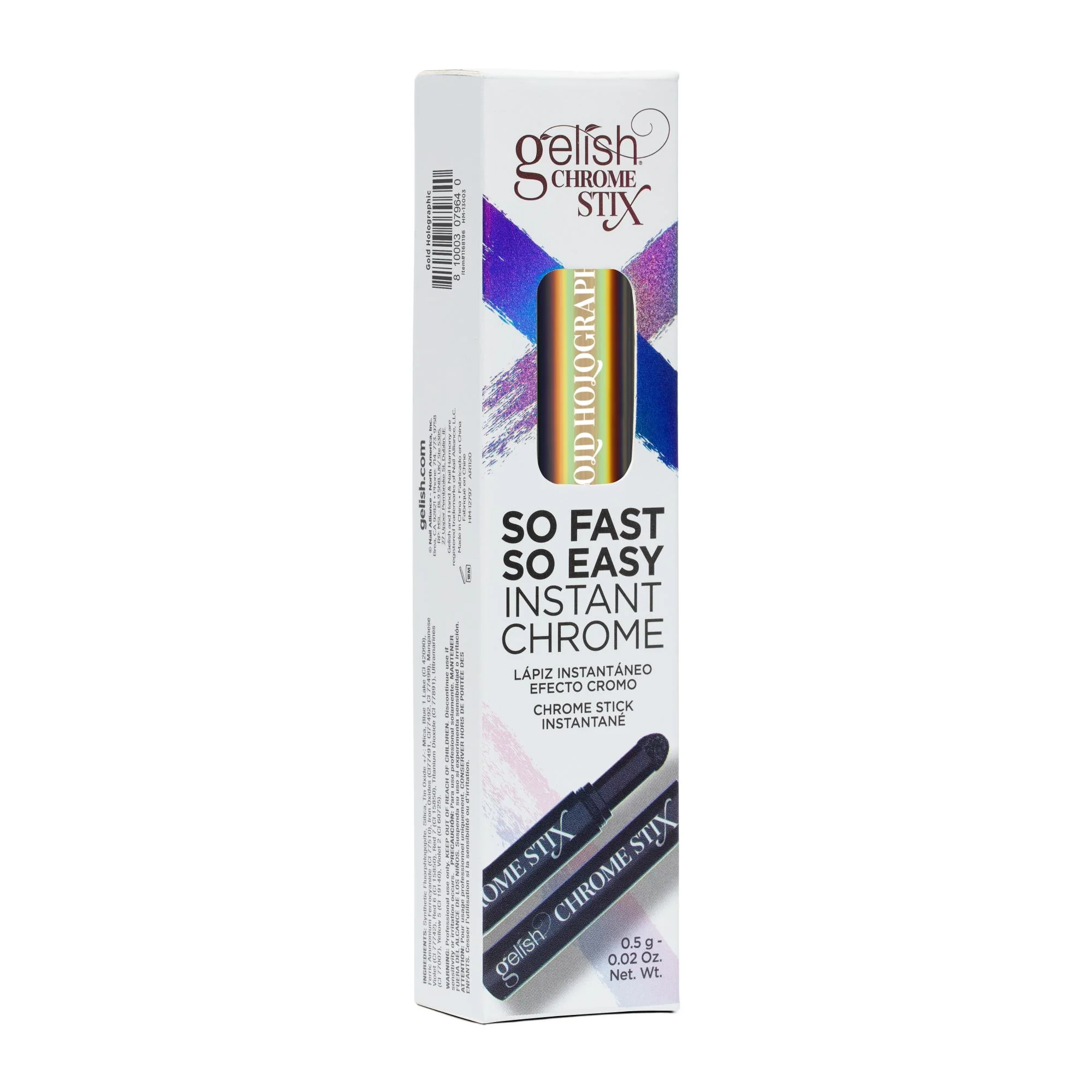 Gelish Chrome Stix, Gold Holographic, 0.17 oz - Image 7