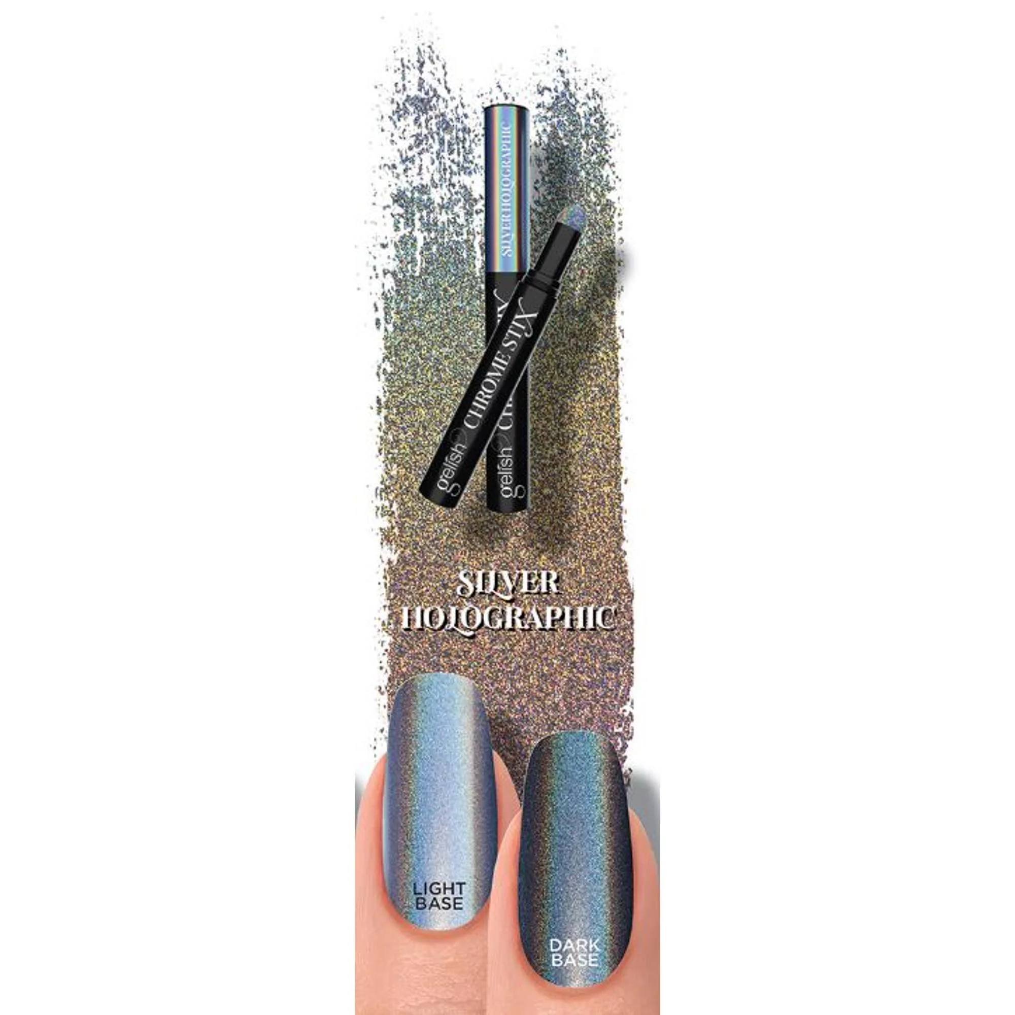 Gelish Chrome Stix, Silver Holographic, 0.17 oz - Image 2