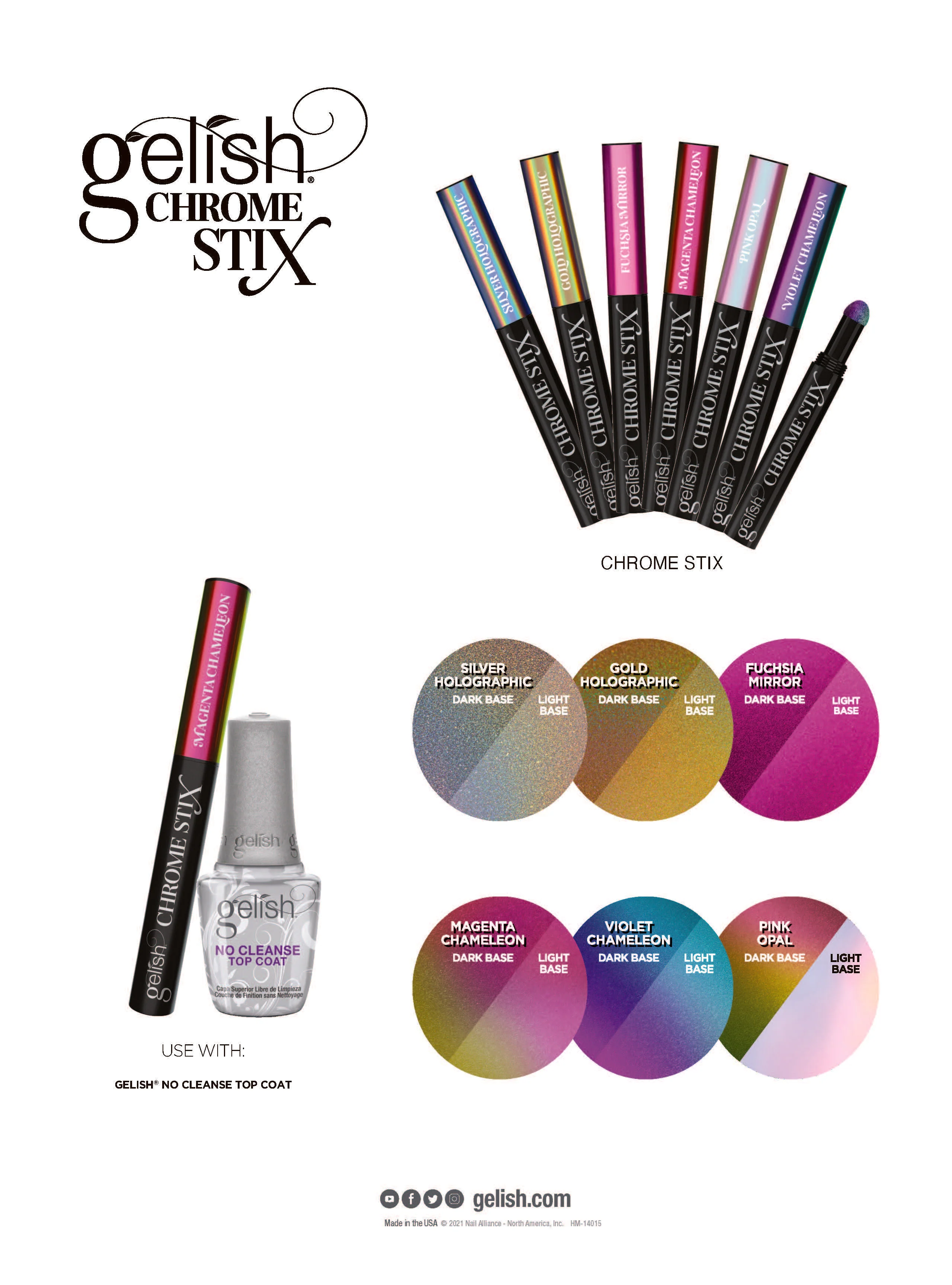 Gelish Chrome Stix, Violet Chameleon, 0.17 oz - Image 3