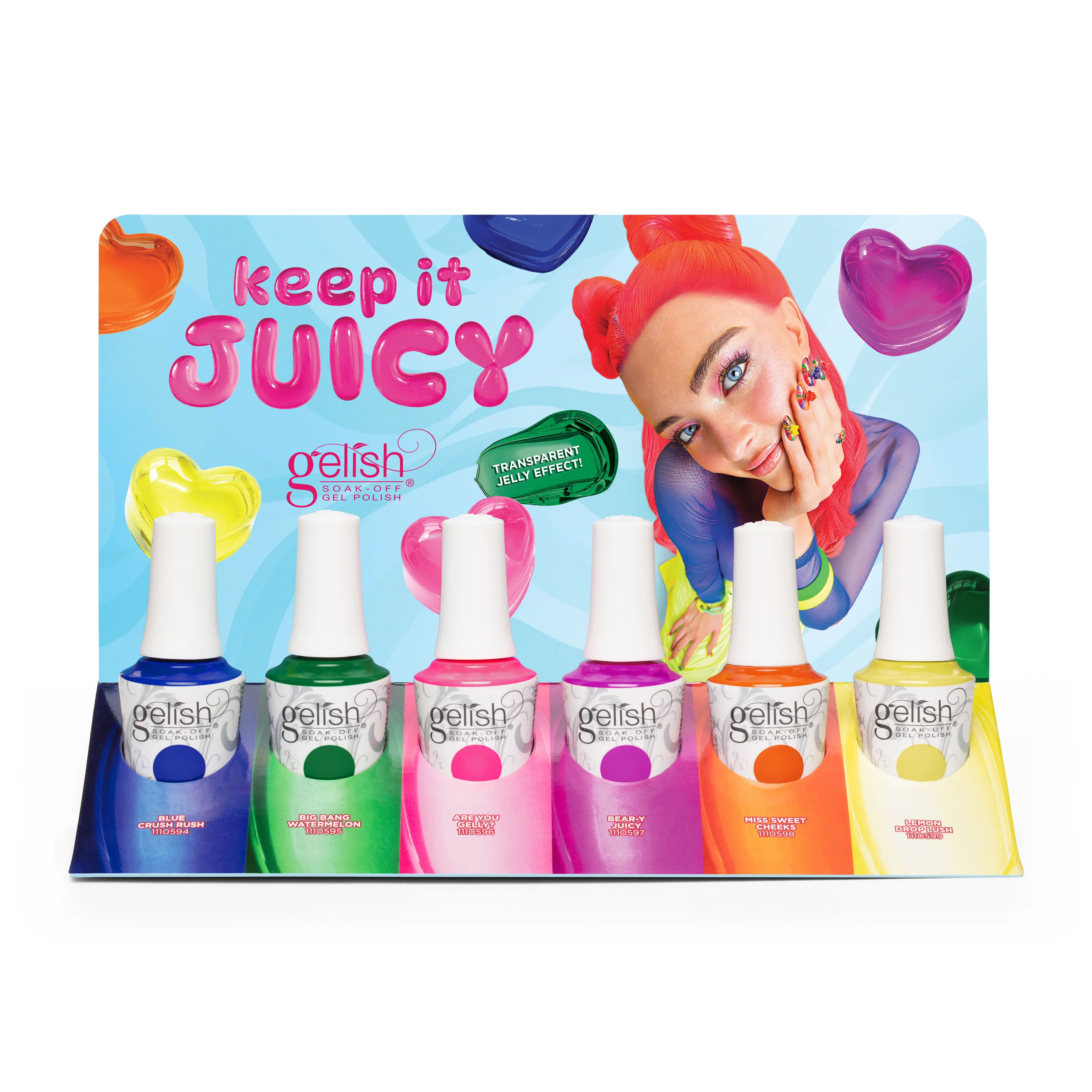 Gelish Gel Polish, Keep It Juicy Collection Display, 6 Piece