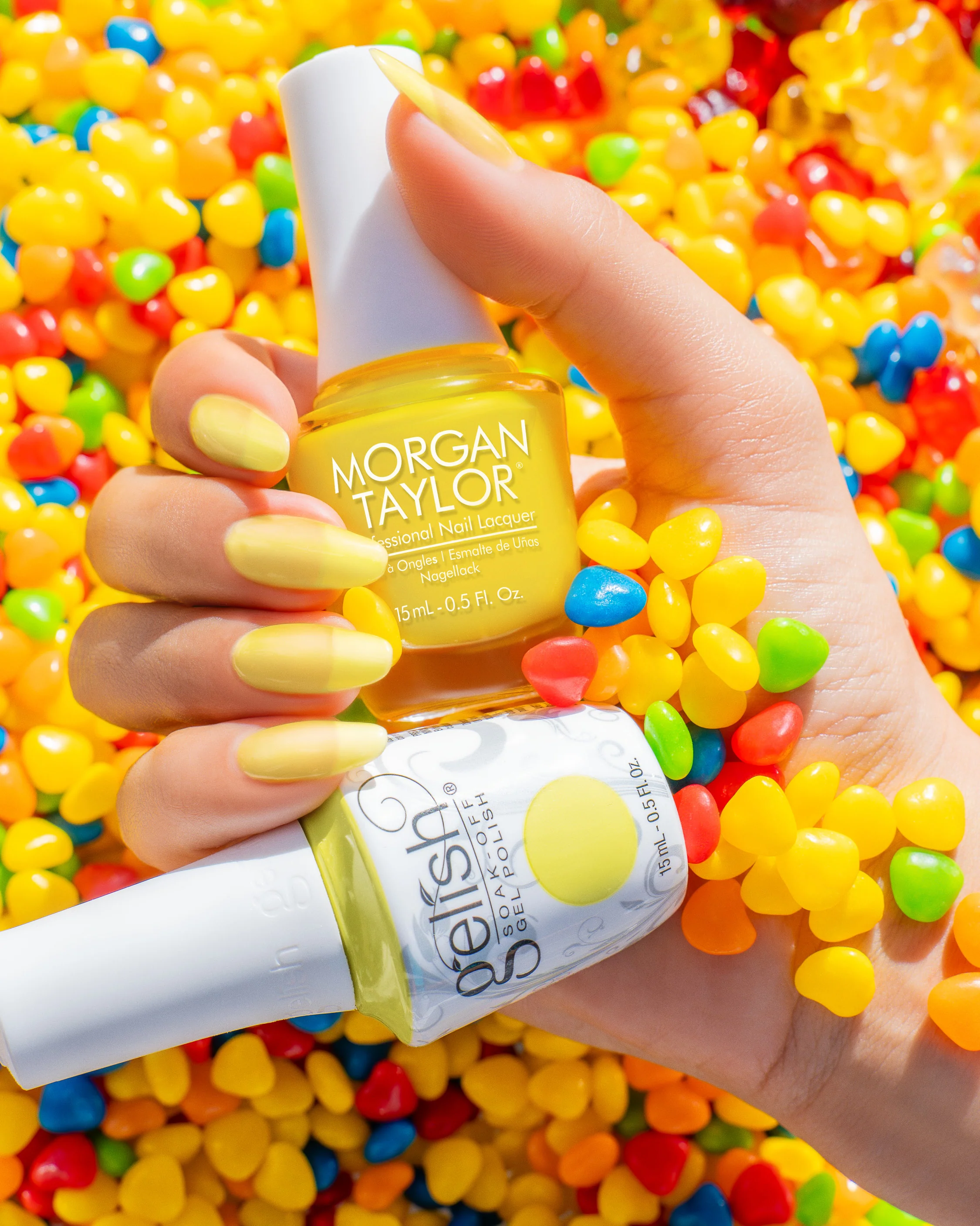 Gelish Gel Polish, Lemon Drop Lush, 0.5 fl oz - Image 4