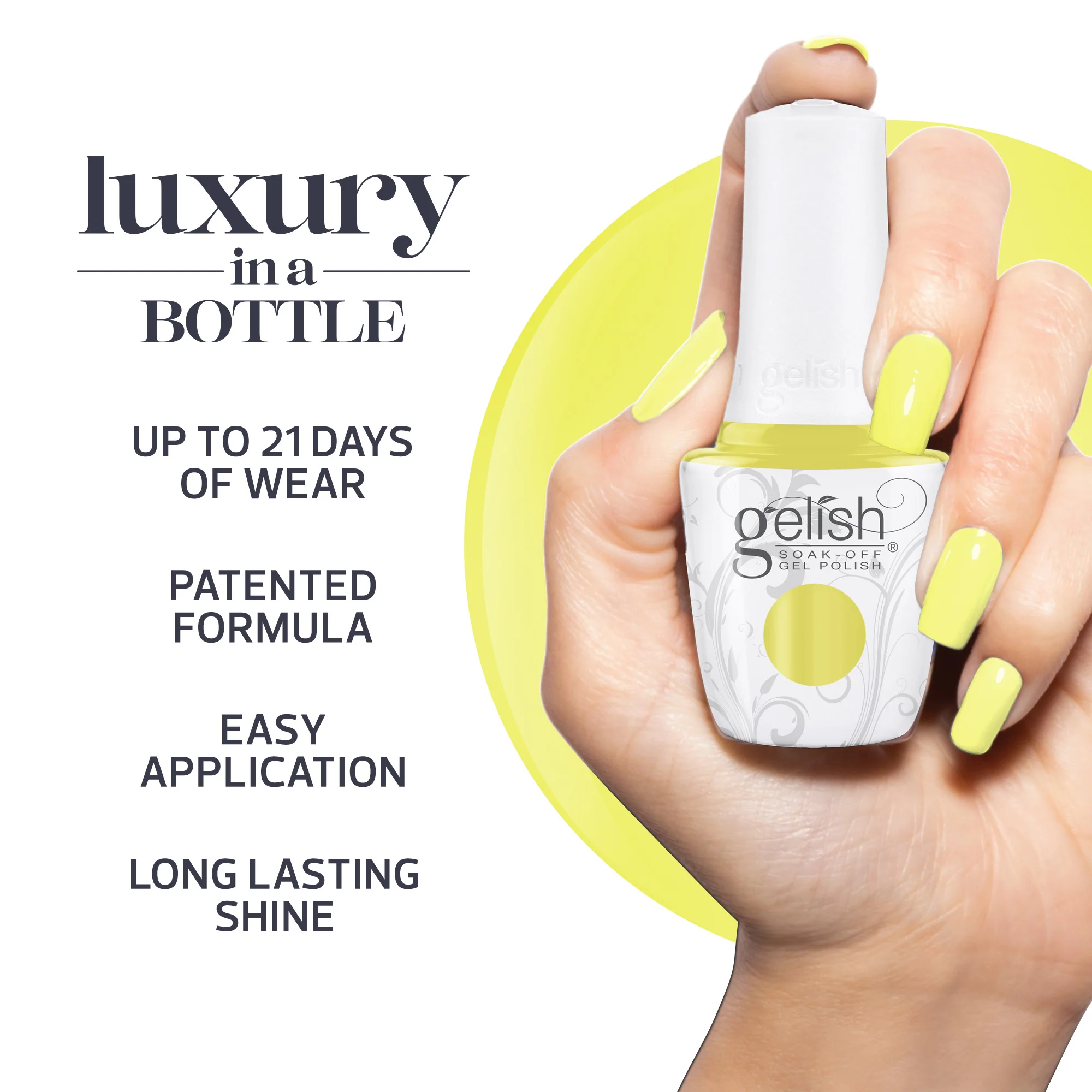 Gelish Gel Polish, Lemon Drop Lush, 0.5 fl oz - Image 5