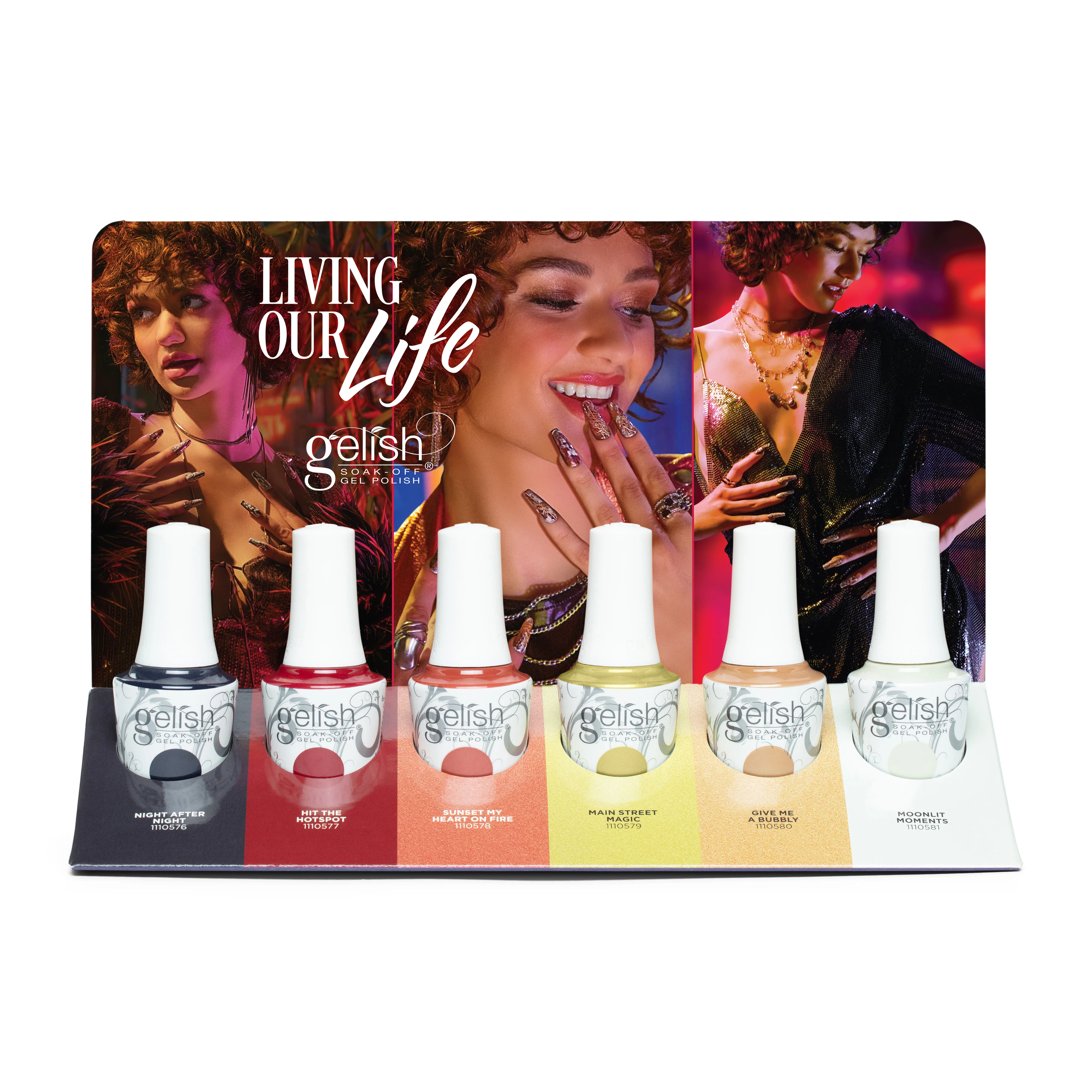 Gelish Gel Polish, Living Our Life Collection Display, 6 Piece - Image 2