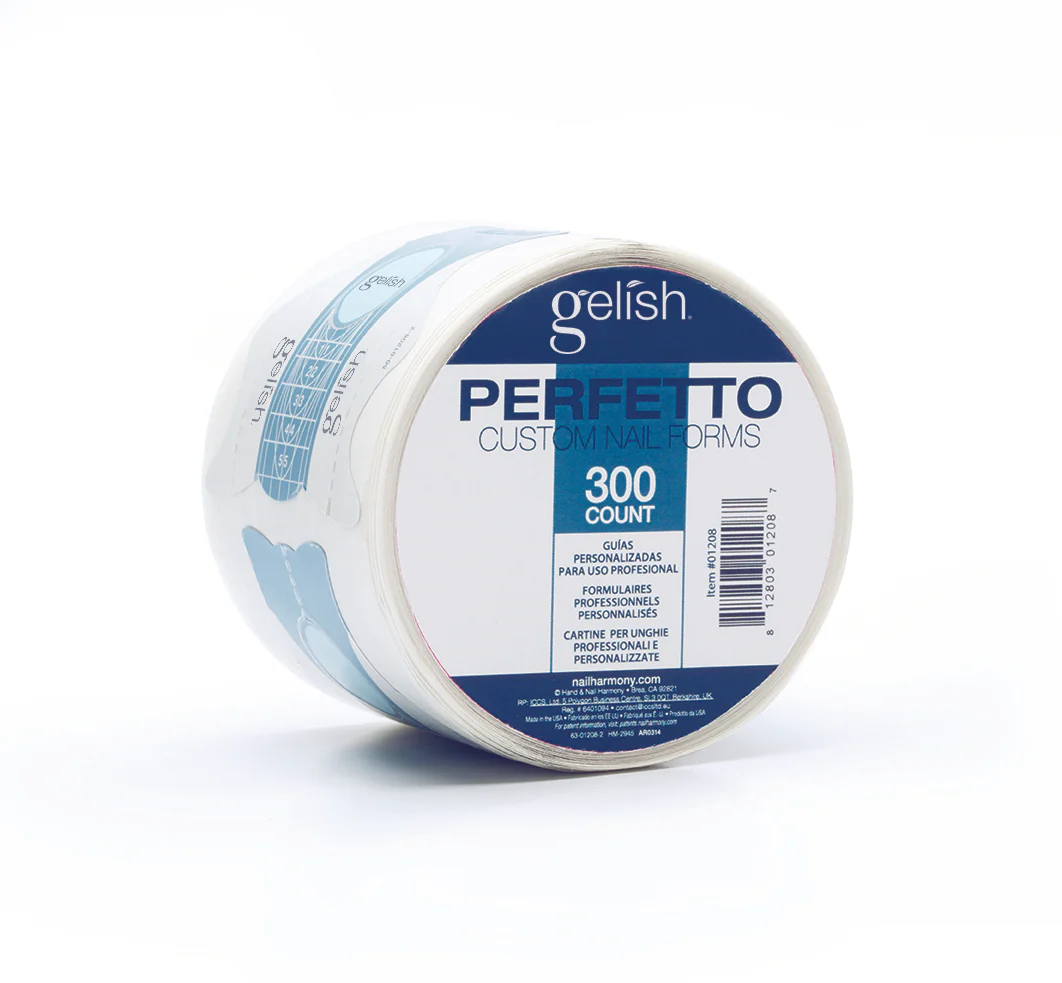 Gelish Perfetto Nail Forms, White, 300 ct