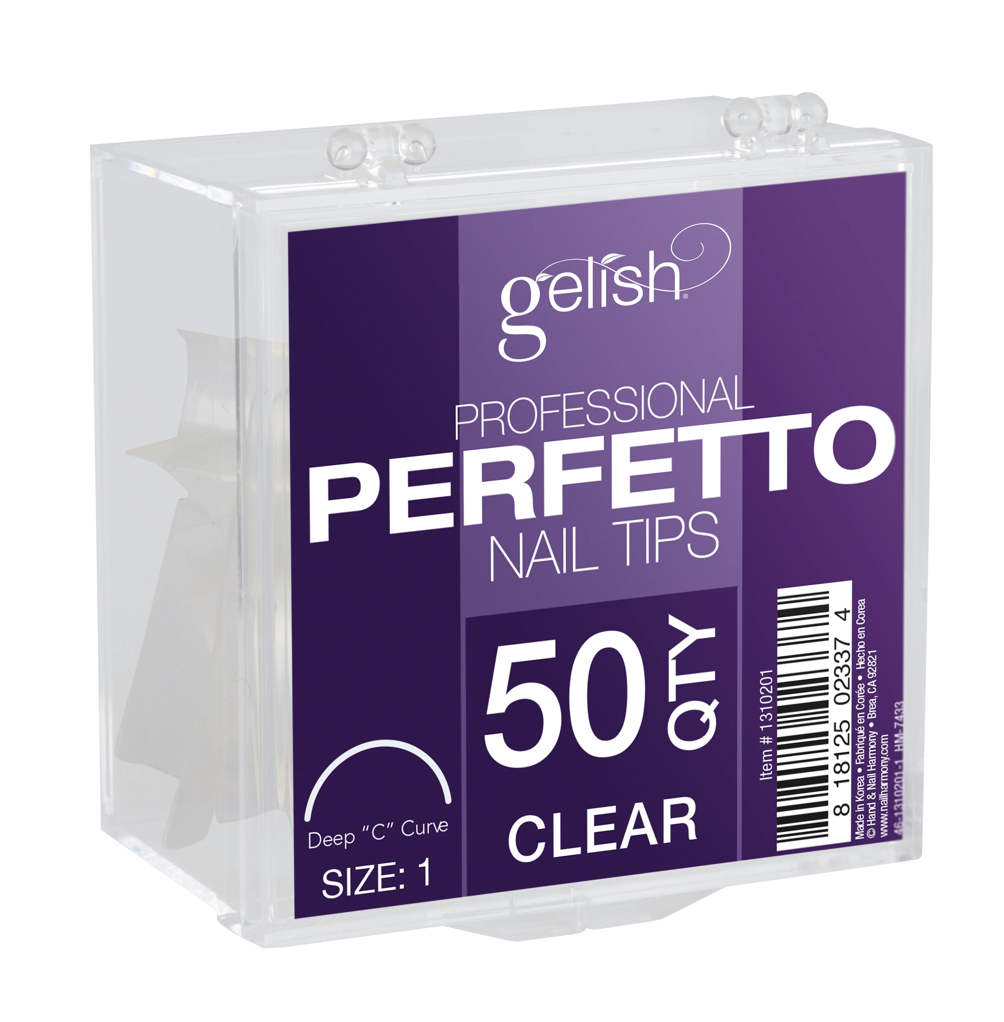 Gelish ProHesion Perfetto Nail Tips, 50 ct Refill, Clear