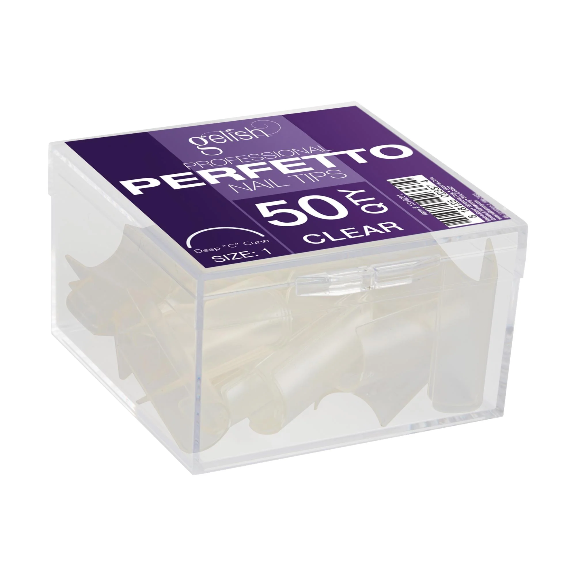 Gelish ProHesion Perfetto Nail Tips, 50 ct Refill, Clear - Image 2