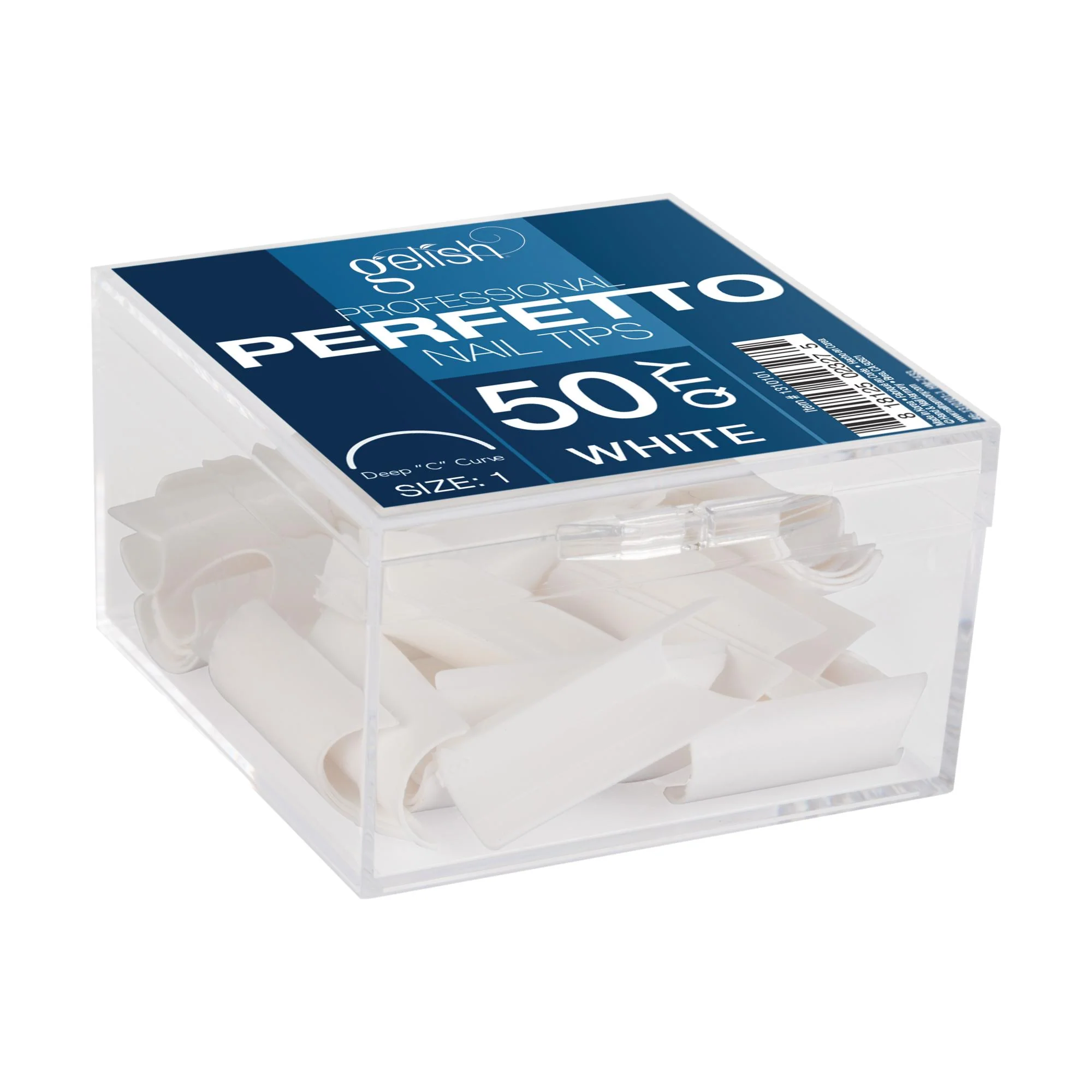Gelish ProHesion Perfetto Nail Tips, 50 ct Refill, White - Image 2
