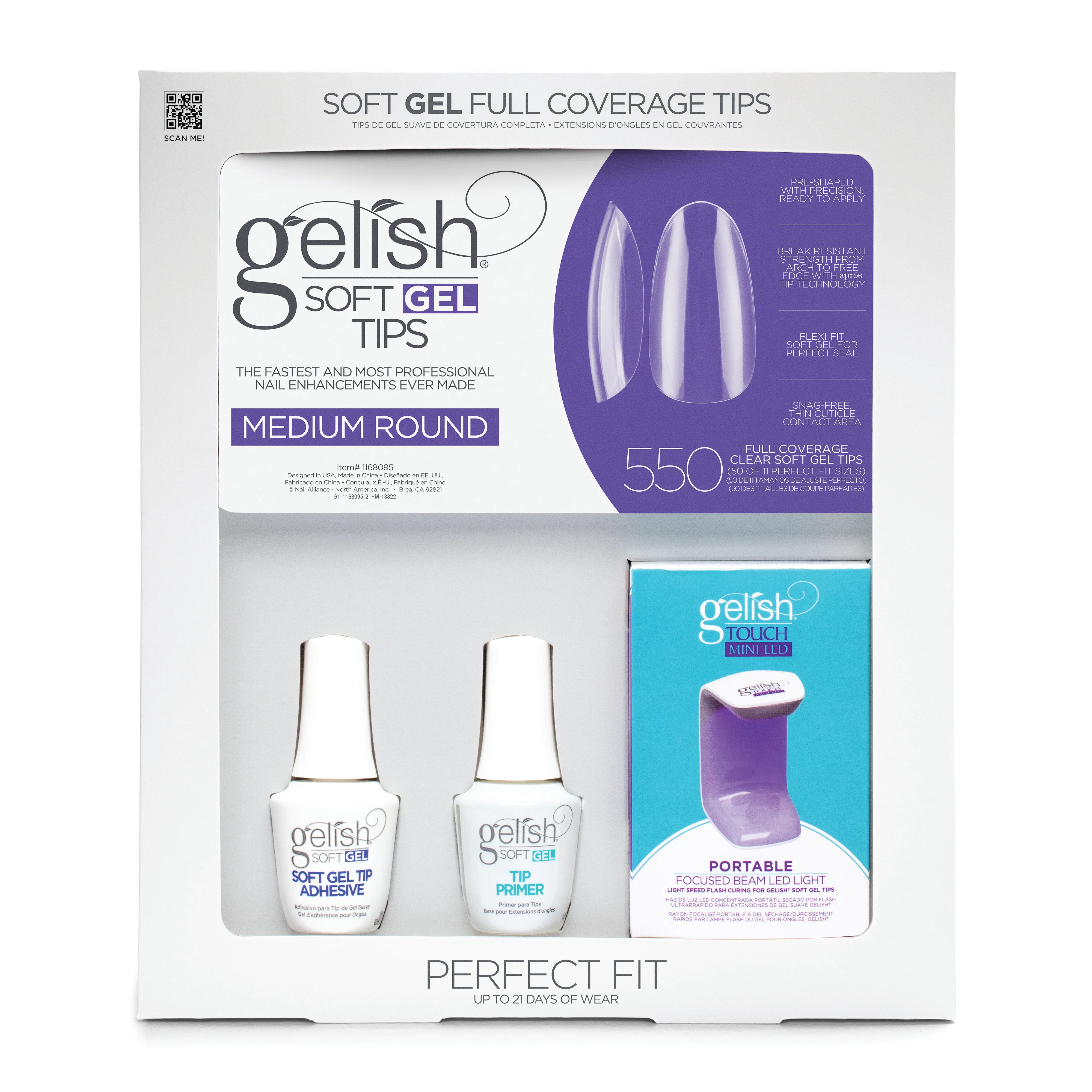 Gelish Soft Gel Medium Round Kit, 550 ct