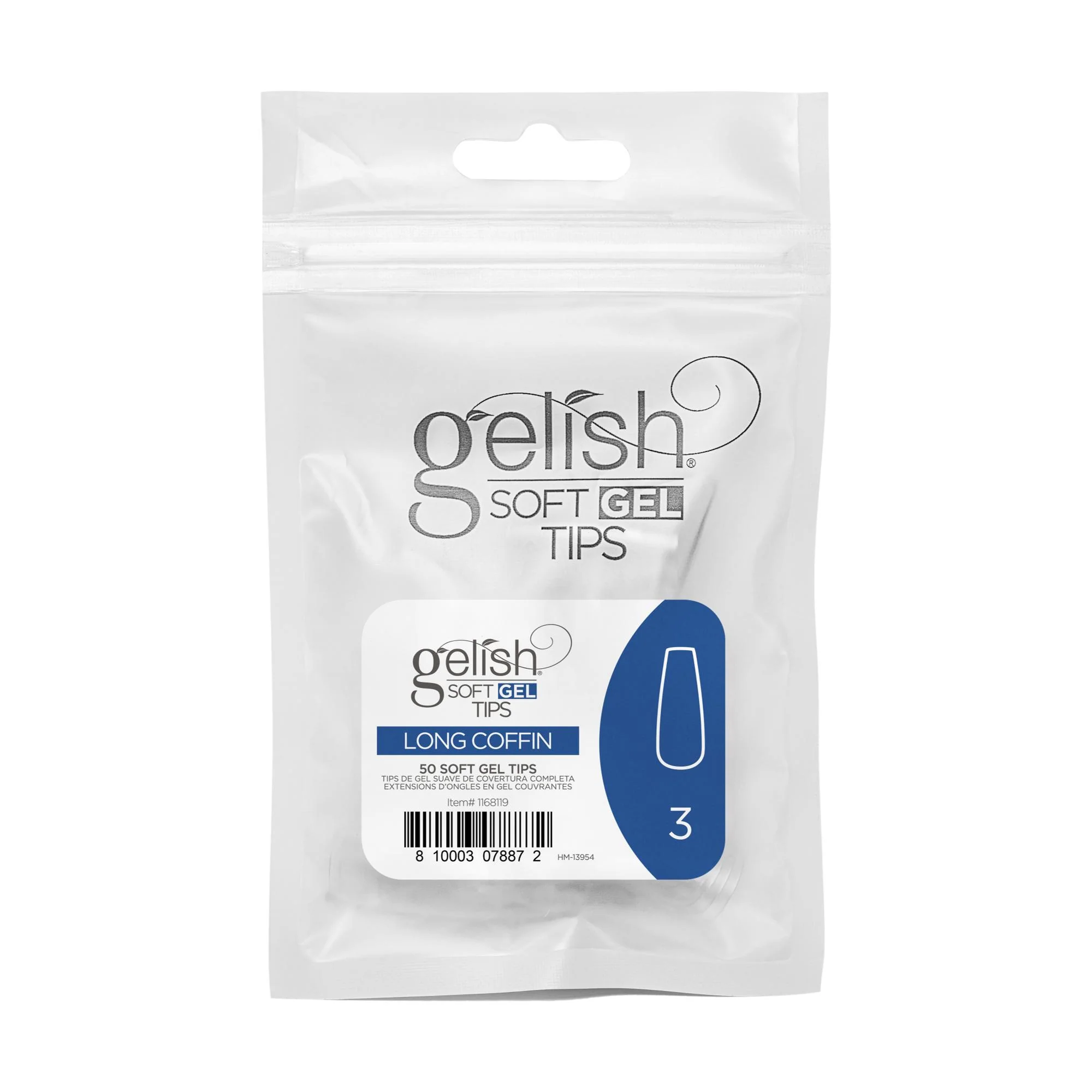 Gelish Soft Gel Tips, Long Coffin, 50 ct, Refill - Image 5
