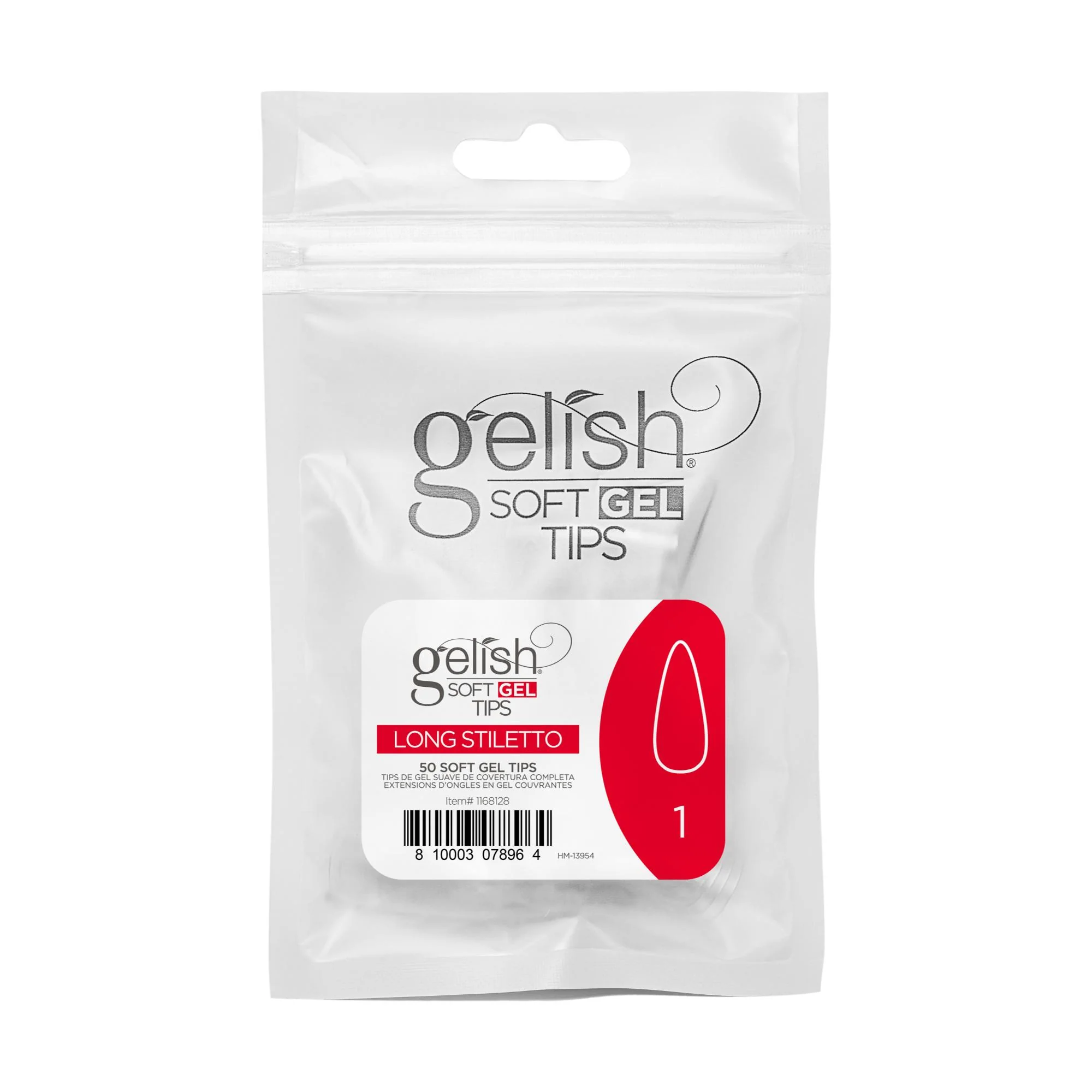 Gelish Soft Gel Tips, Long Stiletto, 50 ct, Refill - Image 3