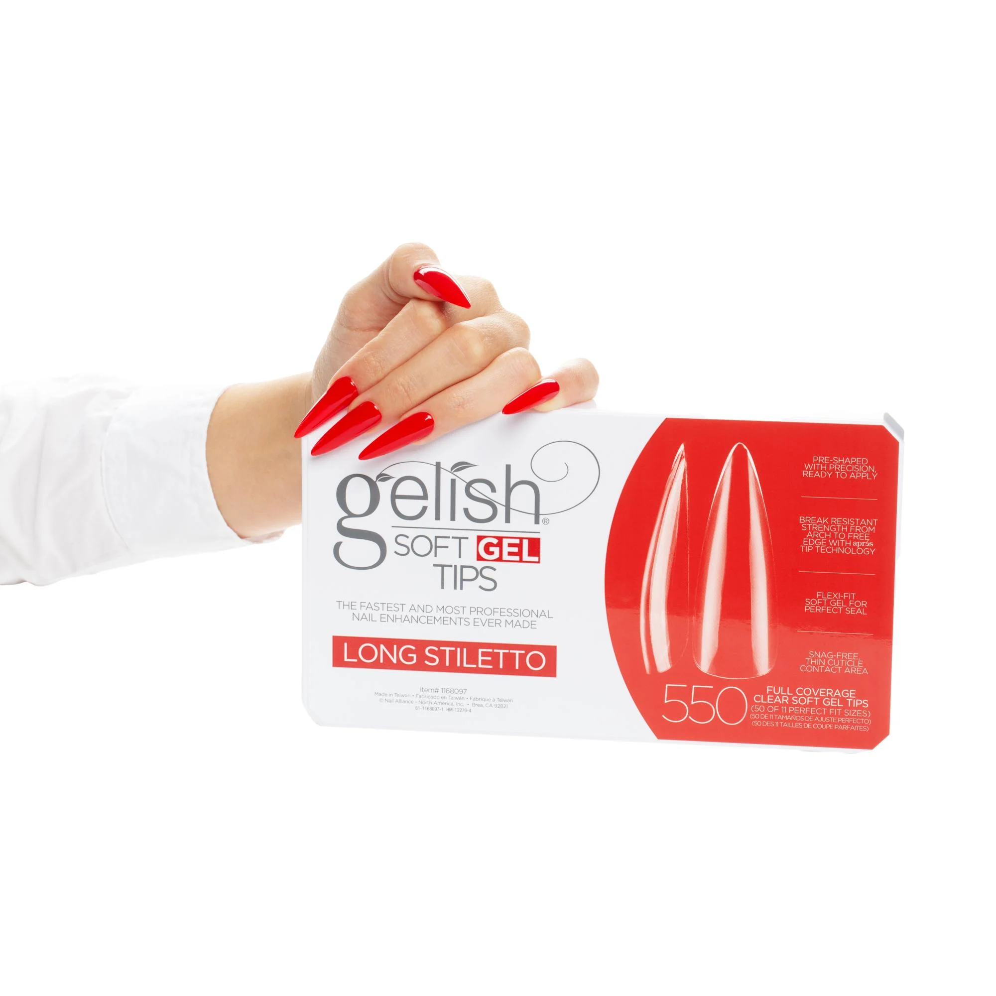 Gelish Soft Gel Tips, Long Stiletto, 550 ct - Image 3
