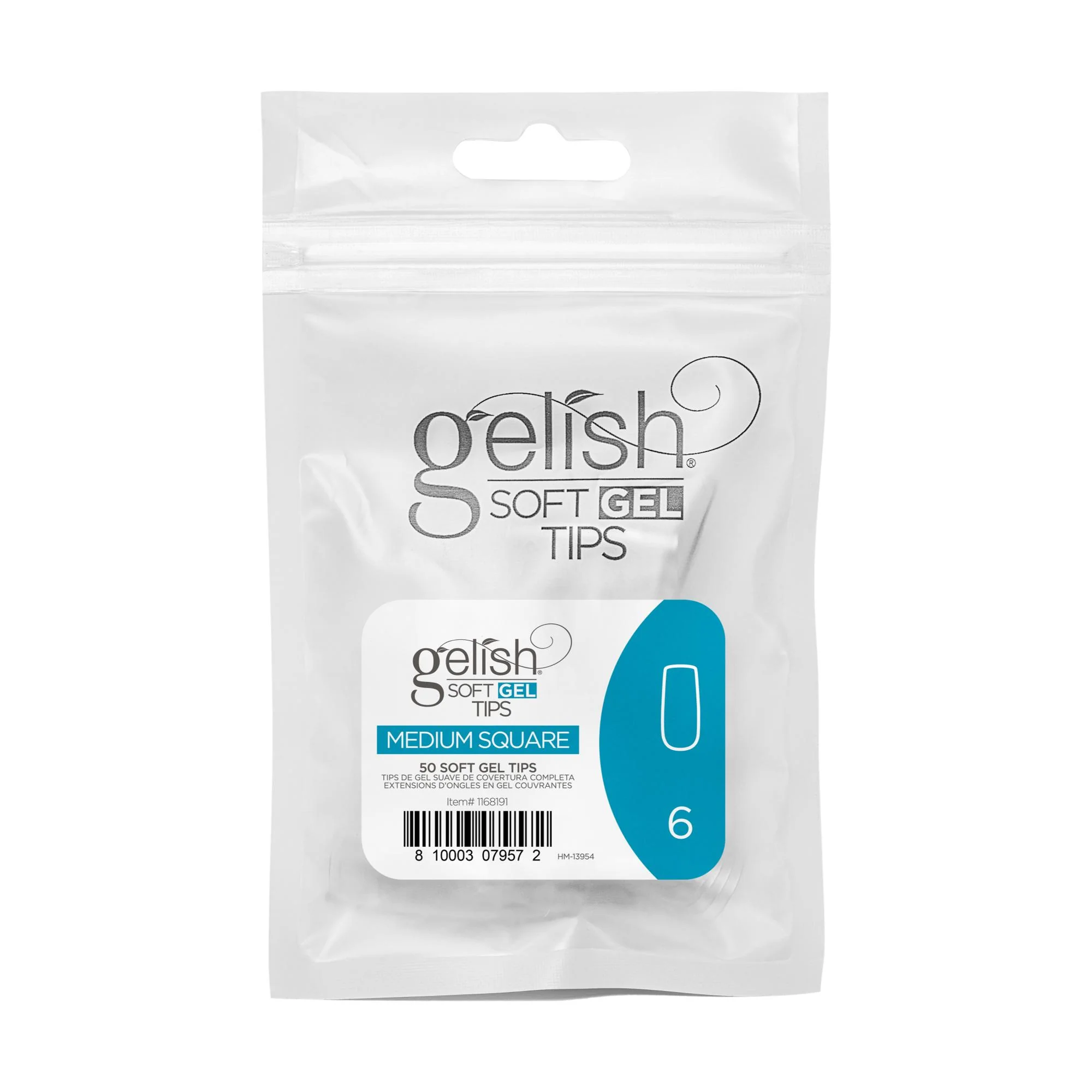 Gelish Soft Gel Tips, Medium Square, 50 ct, Refill - Image 6