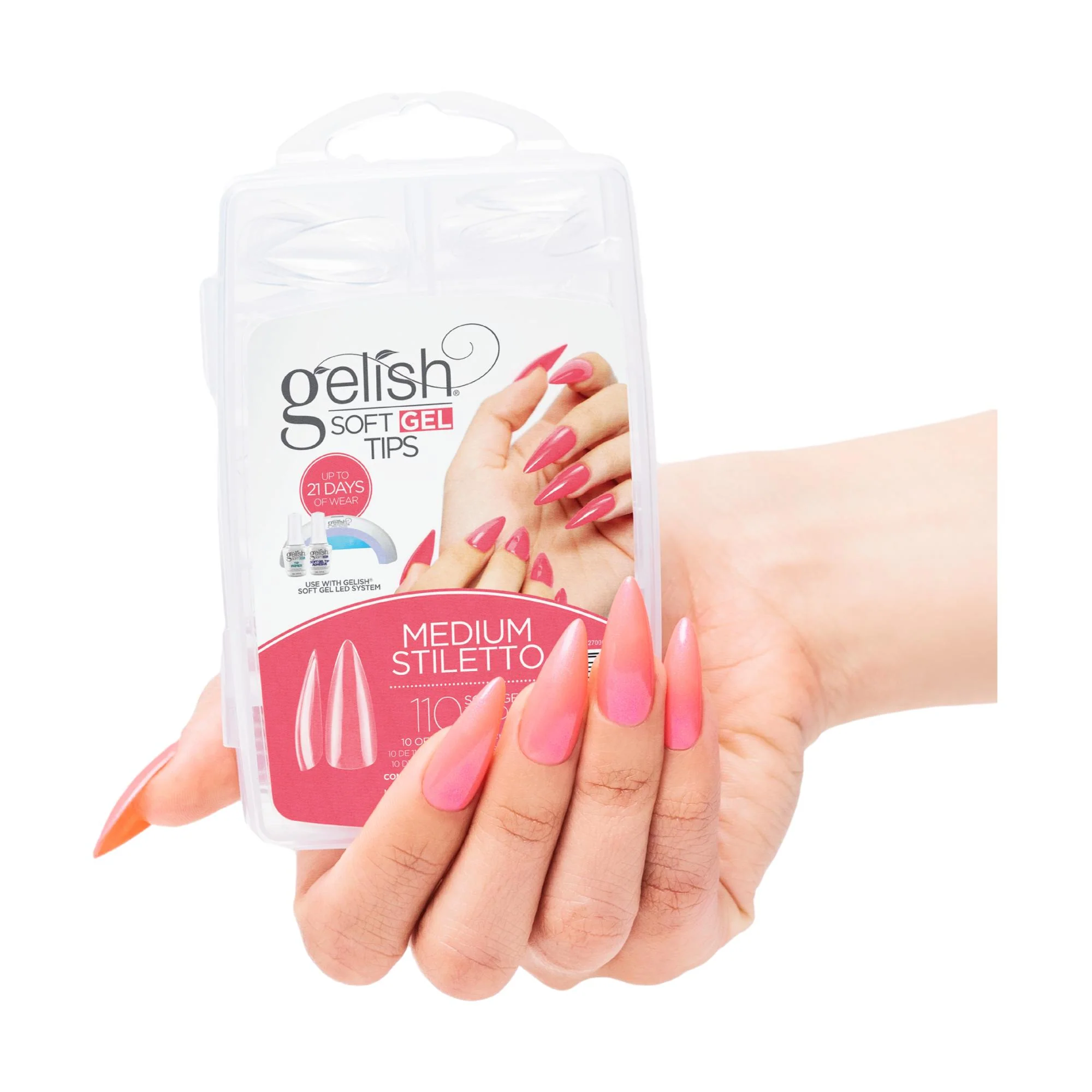 Gelish Soft Gel Tips, Medium Stiletto, 110 ct - Image 2