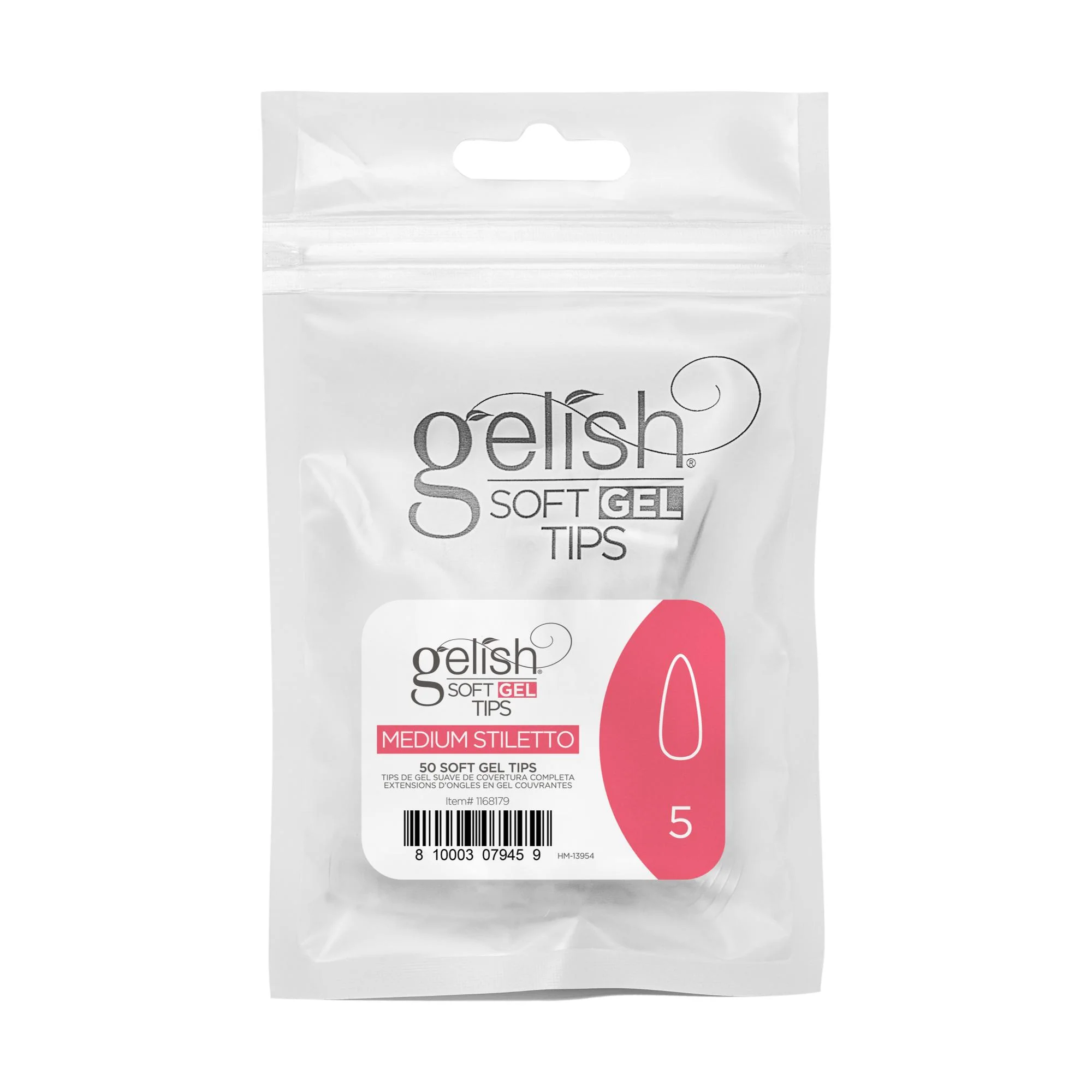 Gelish Soft Gel Tips, Medium Stiletto, 50 ct, Refill - Image 7