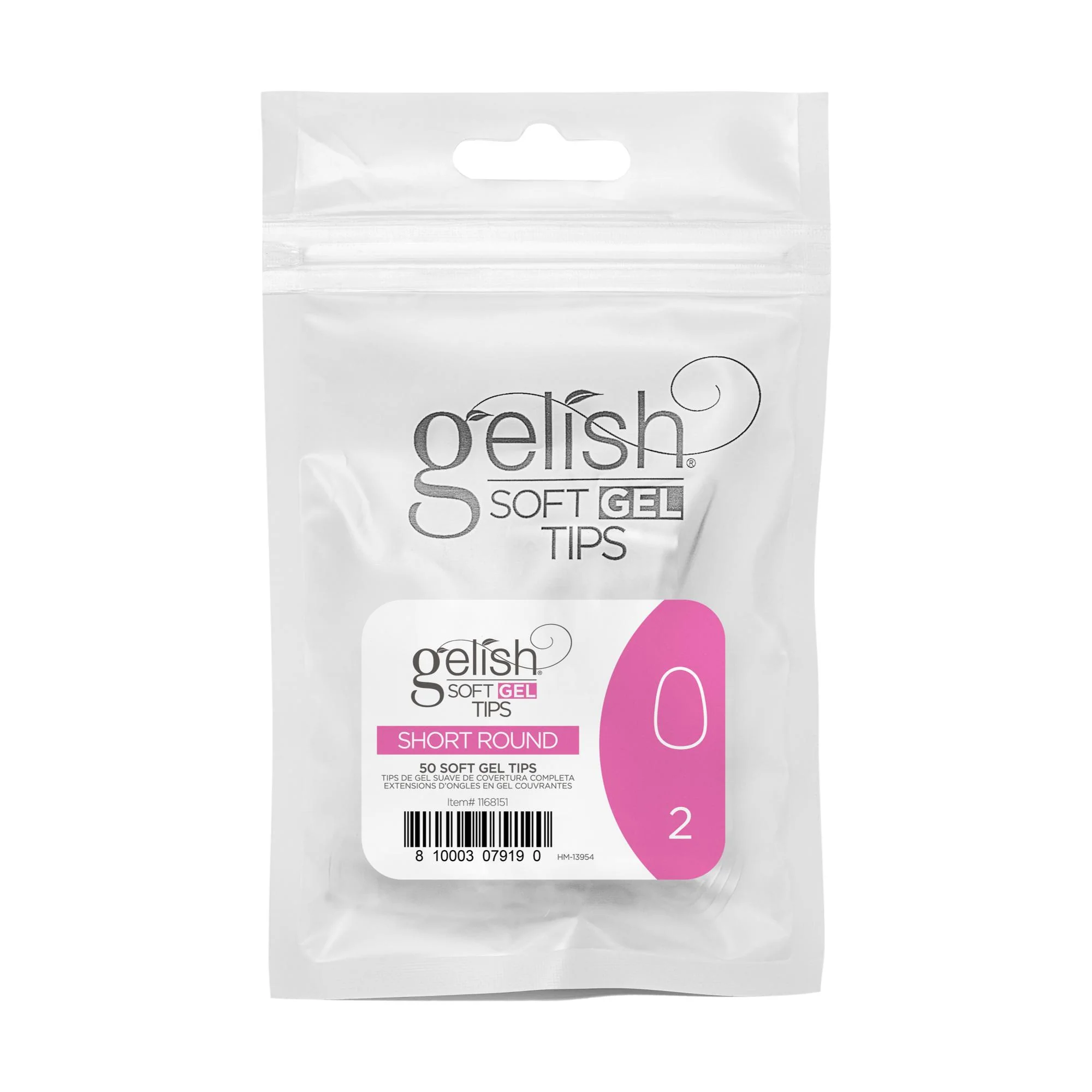 Gelish Soft Gel Tips, Short Round, 50 ct, Refill - Image 4