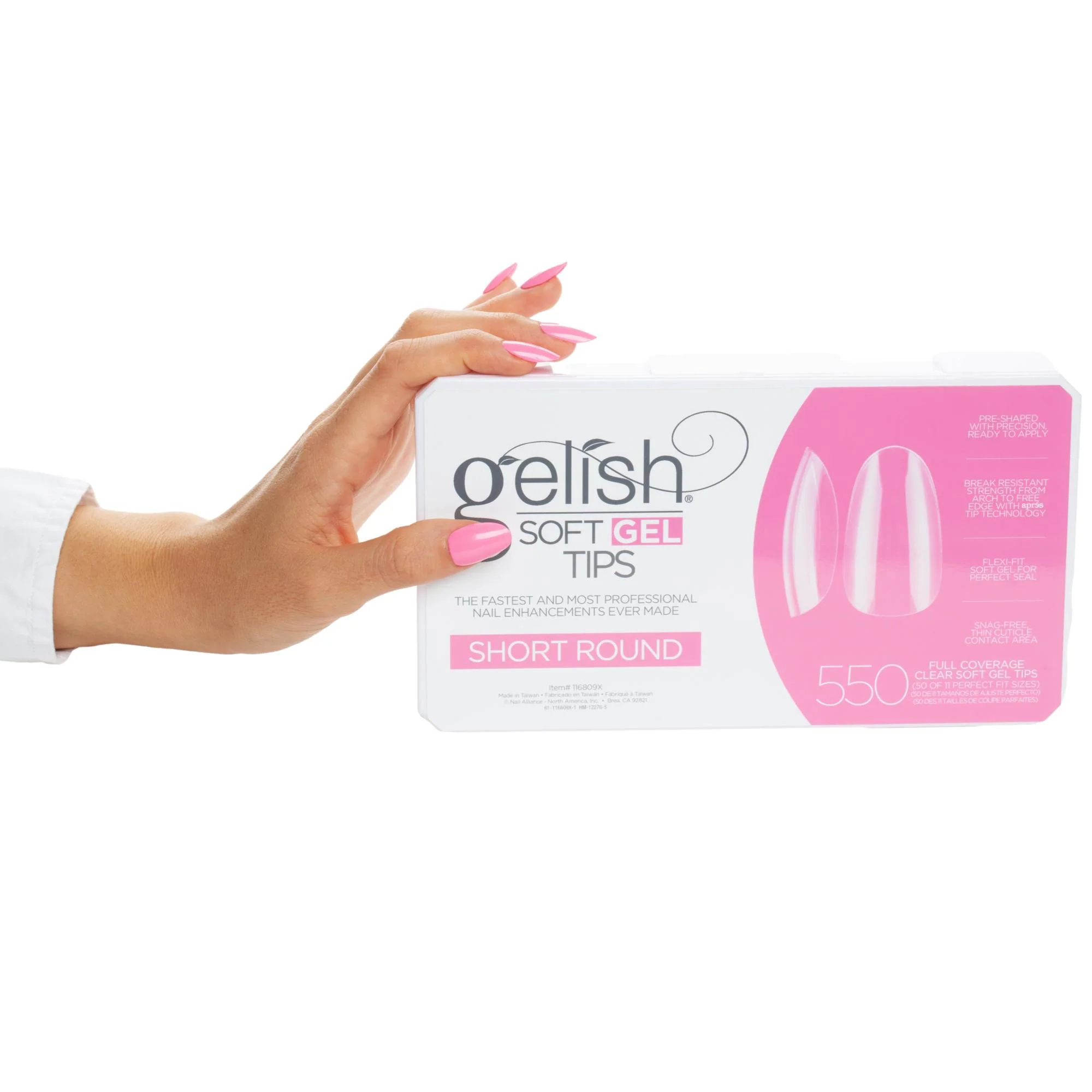 Gelish Soft Gel Tips, Short Round, 550 ct - Image 2