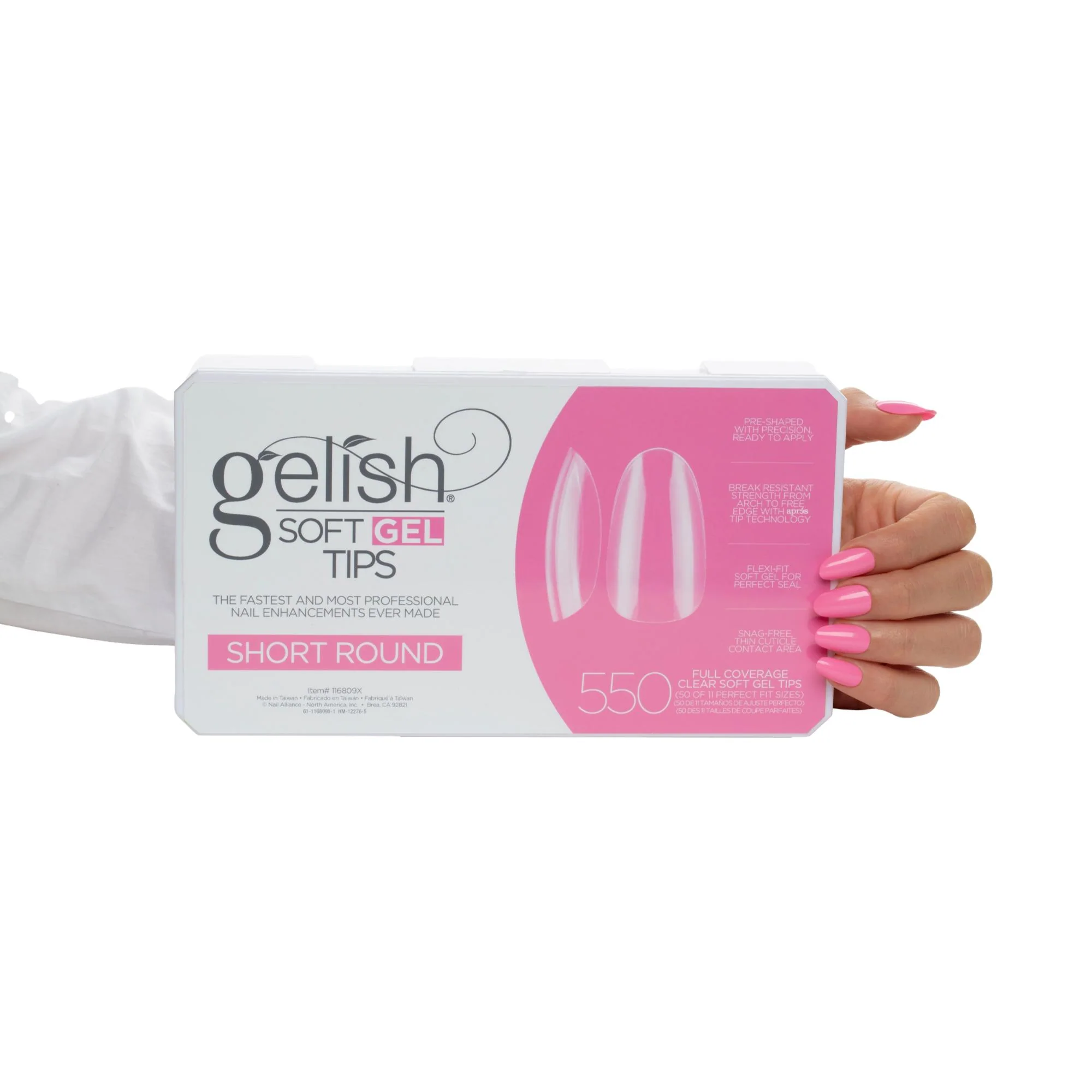 Gelish Soft Gel Tips, Short Round, 550 ct - Image 3