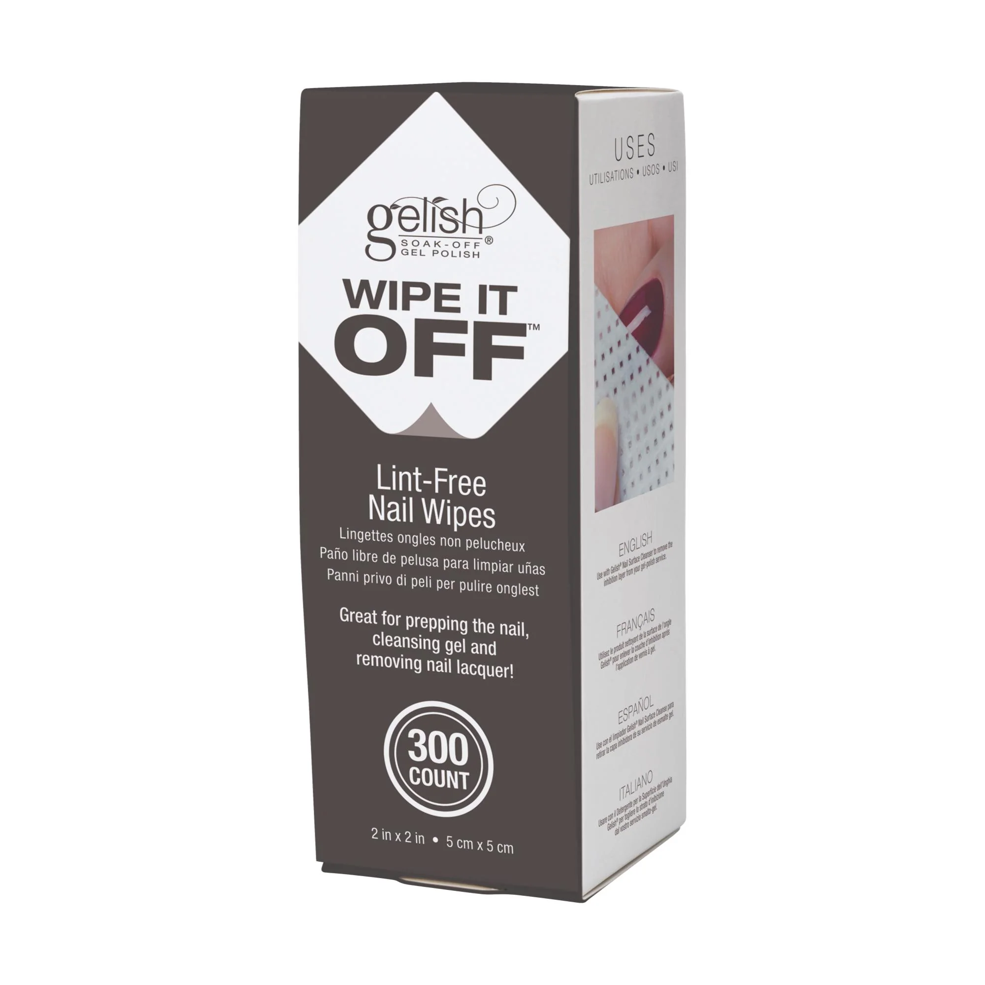 Gelish Wipe It Off Lint-Free Wipes, 300 ct