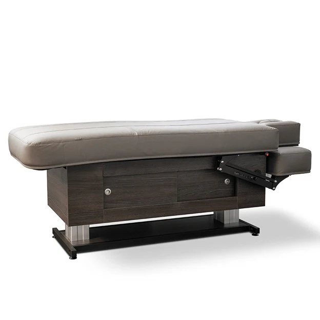 Gharieni MO1 Max Treatment Bed with Dual Headrests, Medium Width, Choco Upholstery, Wenge Base - Image 3