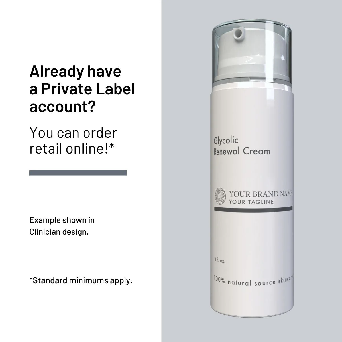 Private Label Glycolic Renewal Cream, Retail 4 fl oz - Image 2