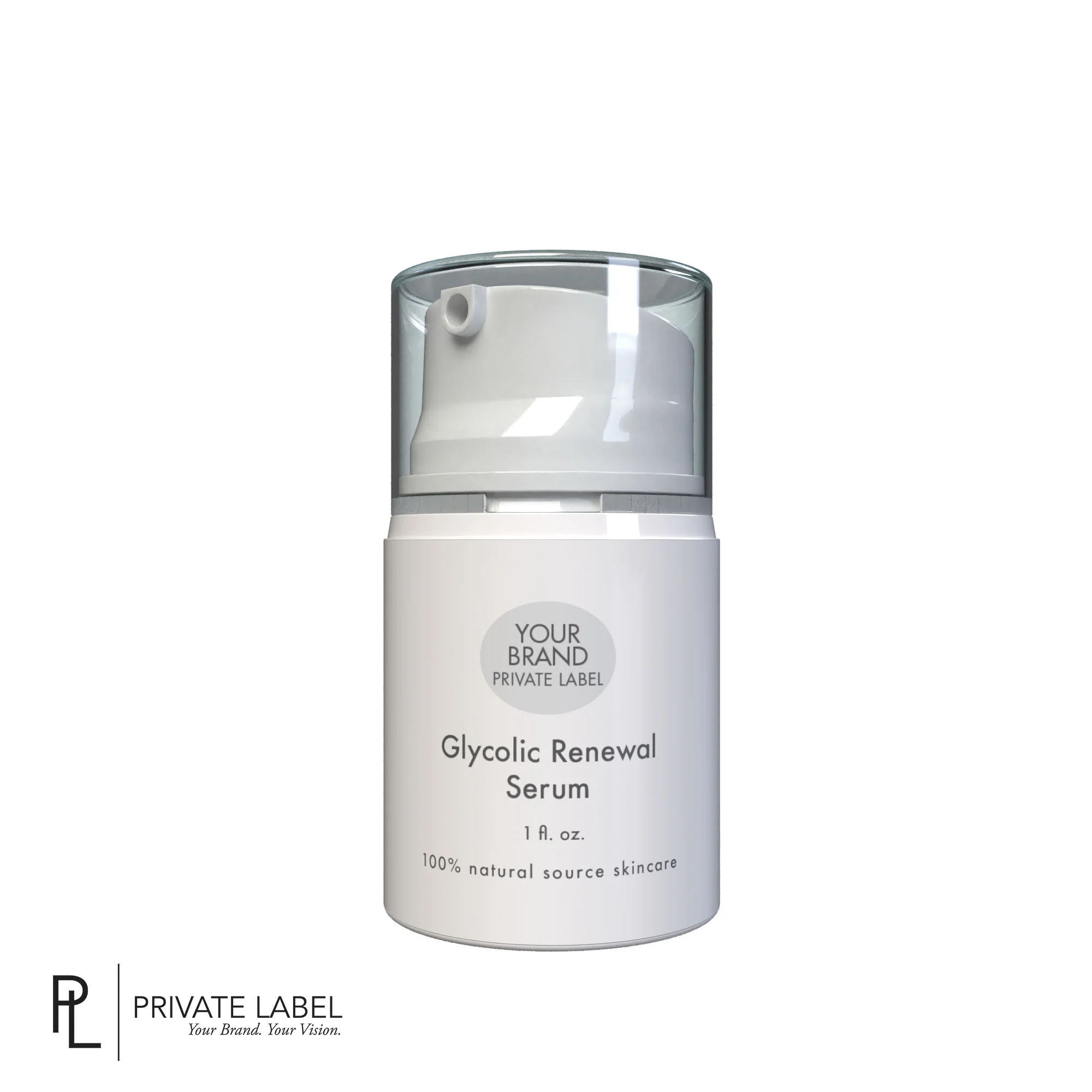 Private Label Glycolic Renewal Serum, Retail 1 fl oz