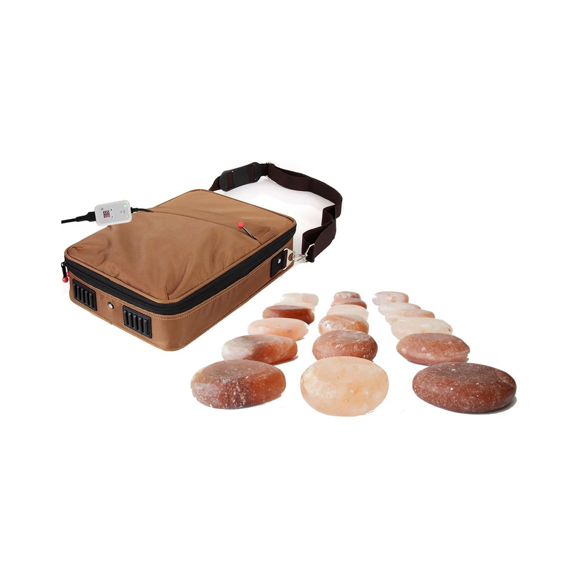 Saltability Himalayan Salt Stone Mobile Massage Set, 15 salt stones