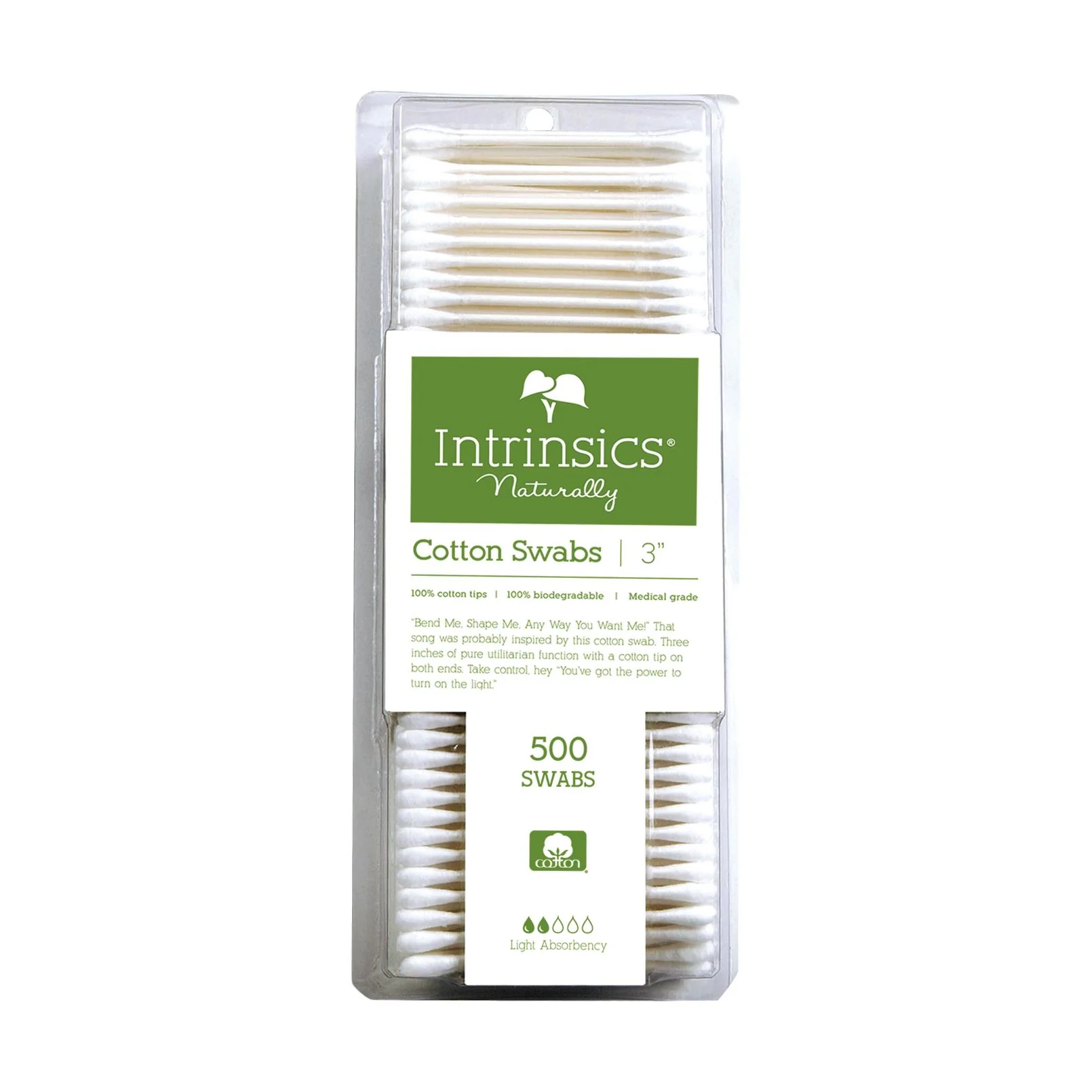 Intrinsics Cotton Swabs, 500 ct