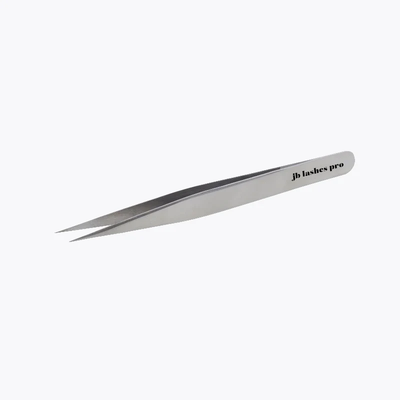 JB Lashes Stainless Steel Straight Pro Tweezers