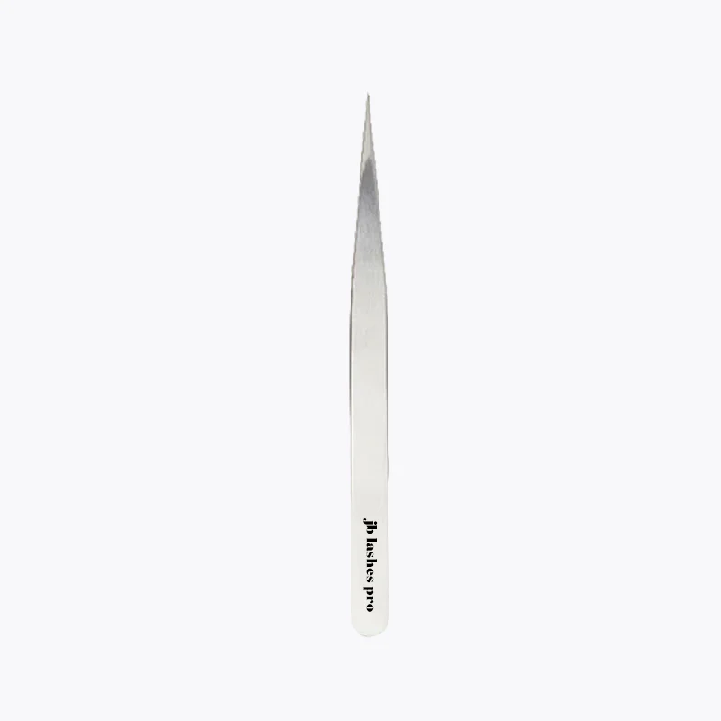JB Lashes Stainless Steel Straight Pro Tweezers - Image 2