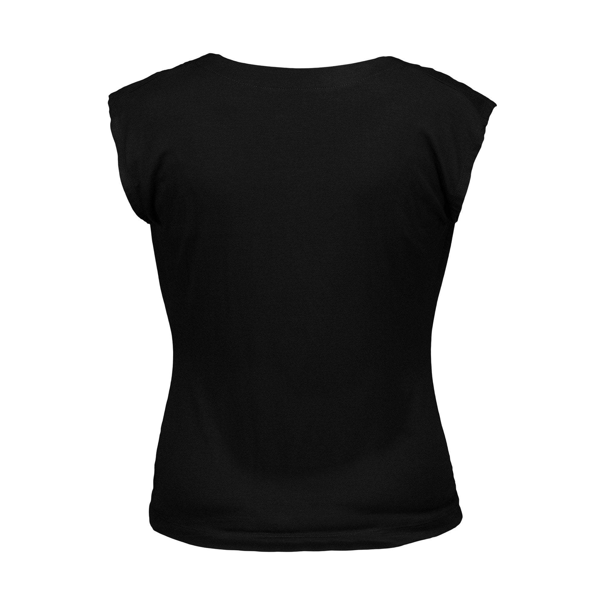 JHOLIE London Jersey Boat Neck Tee, Black, XS - Image 3