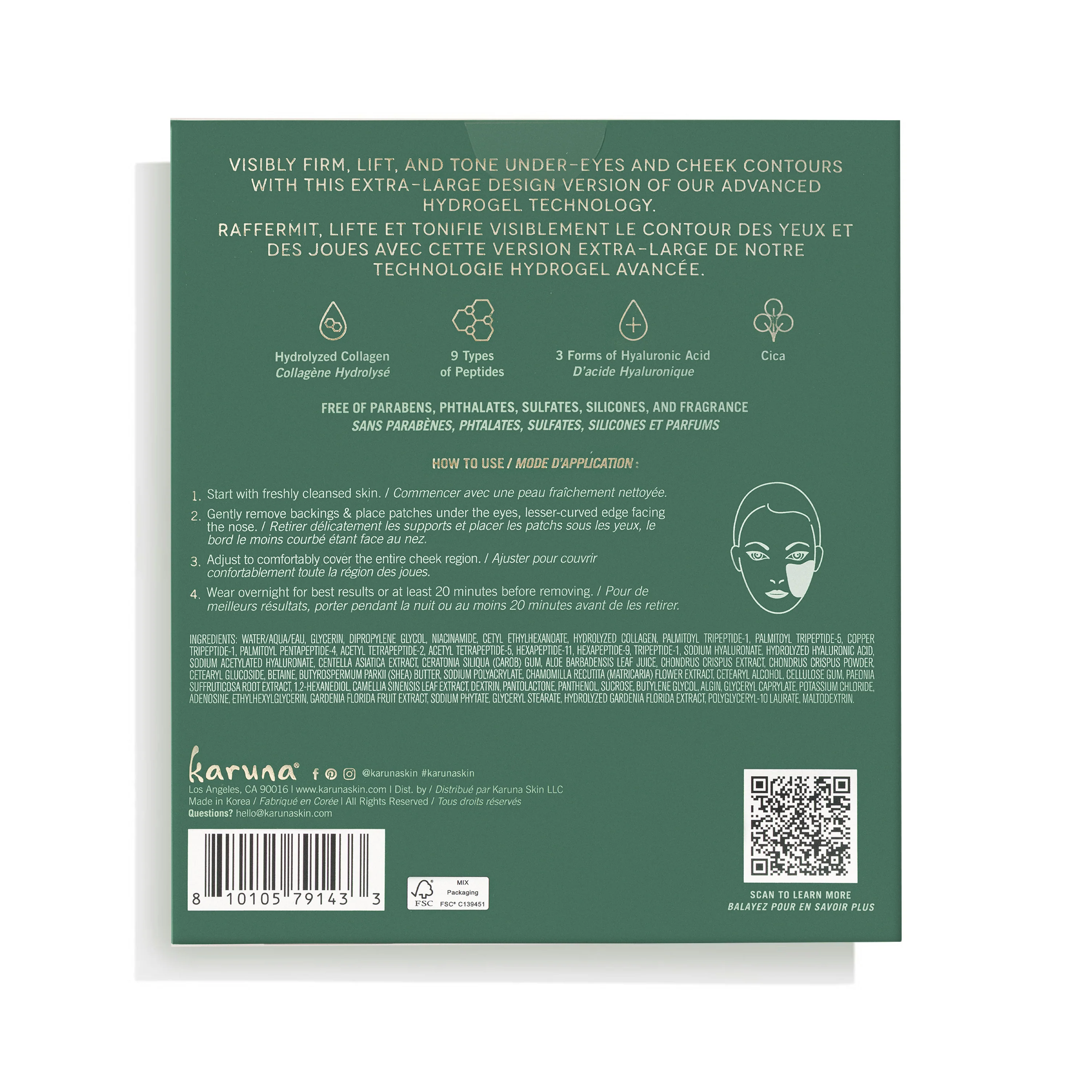 Karuna Collagen Hydrogel Eye + Cheek Contour Patches - Image 10