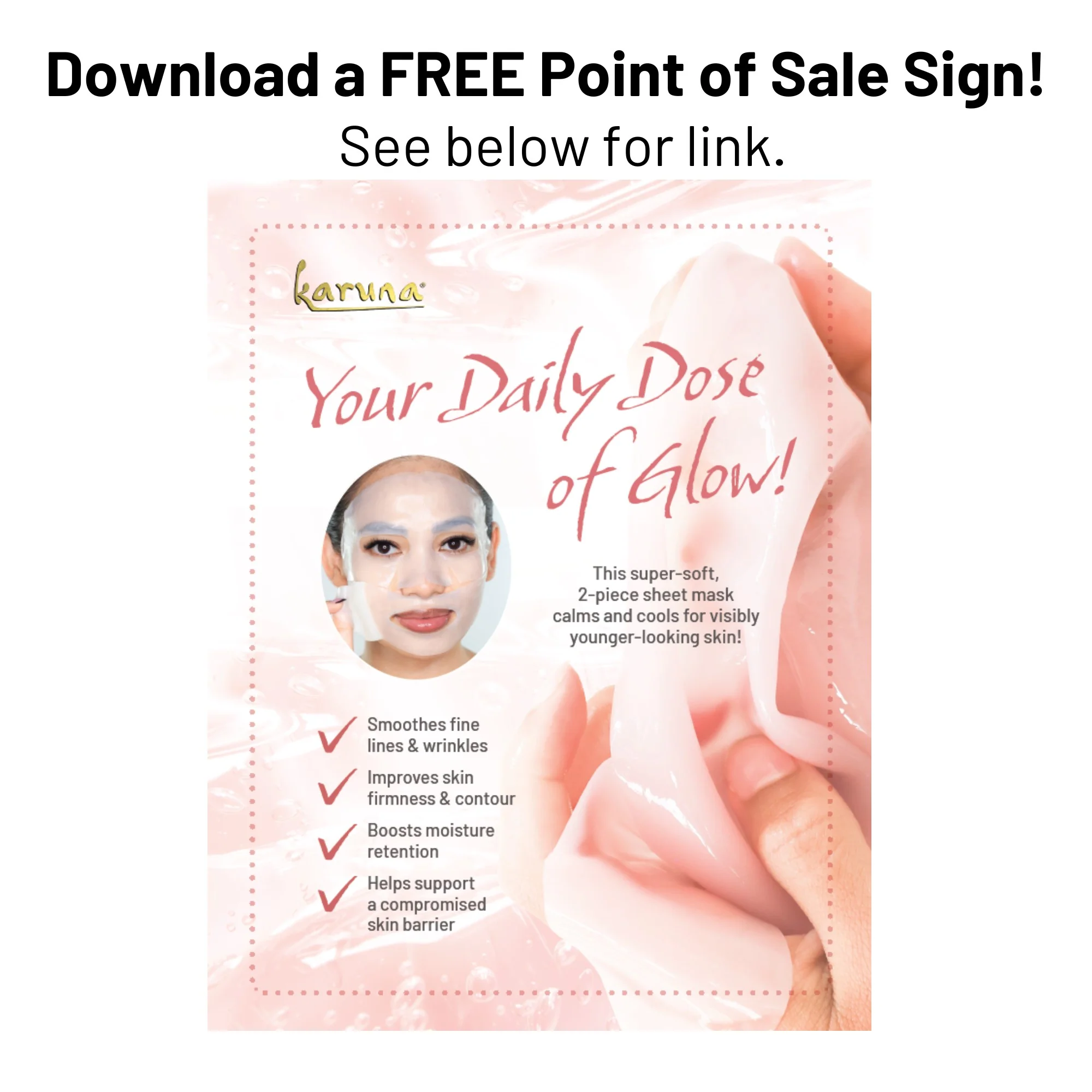 Karuna Collagen Hydrogel Face Mask Retailer Success Kit - Image 2