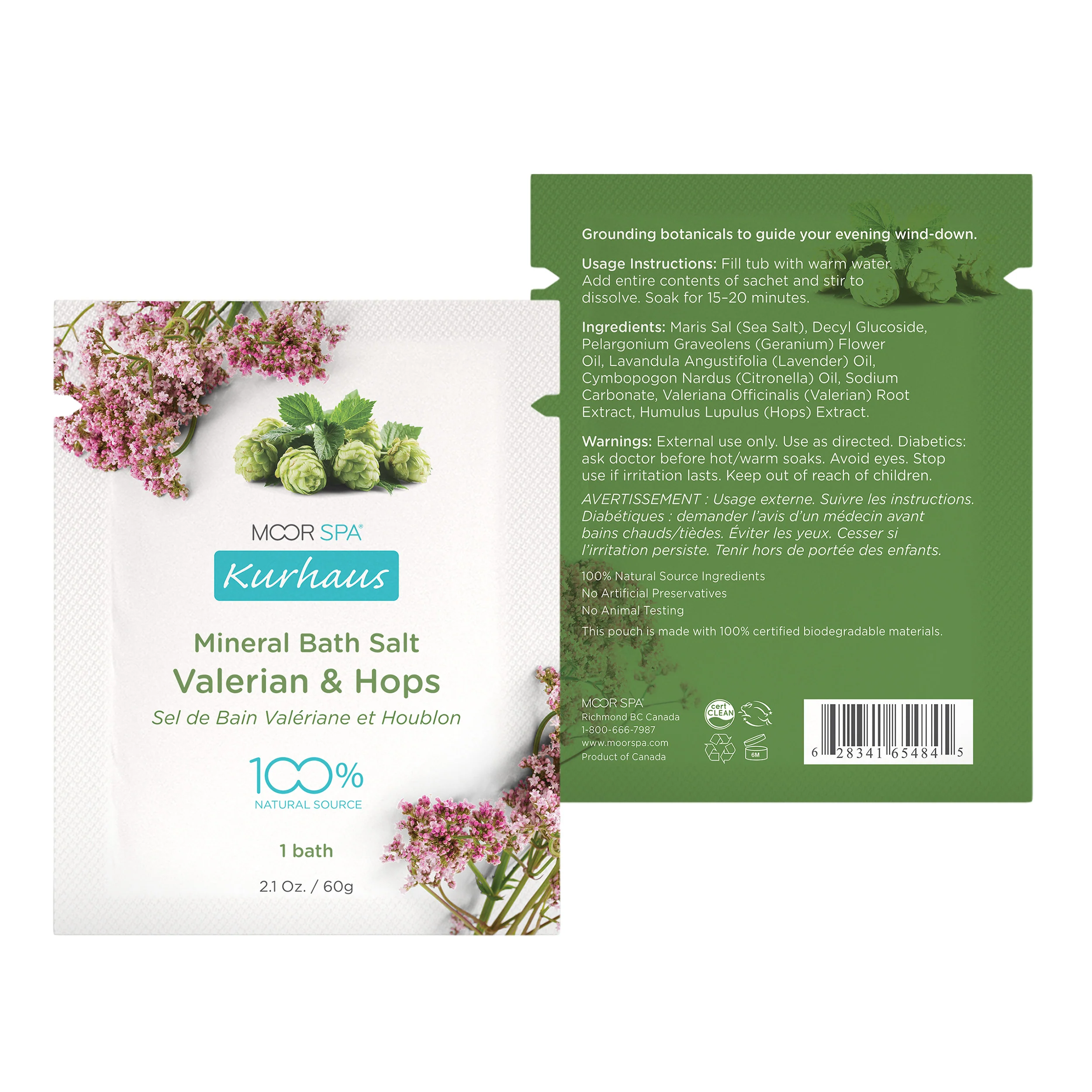 Kurhaus Mineral Bath Salt, Valerian & Hops - Image 5