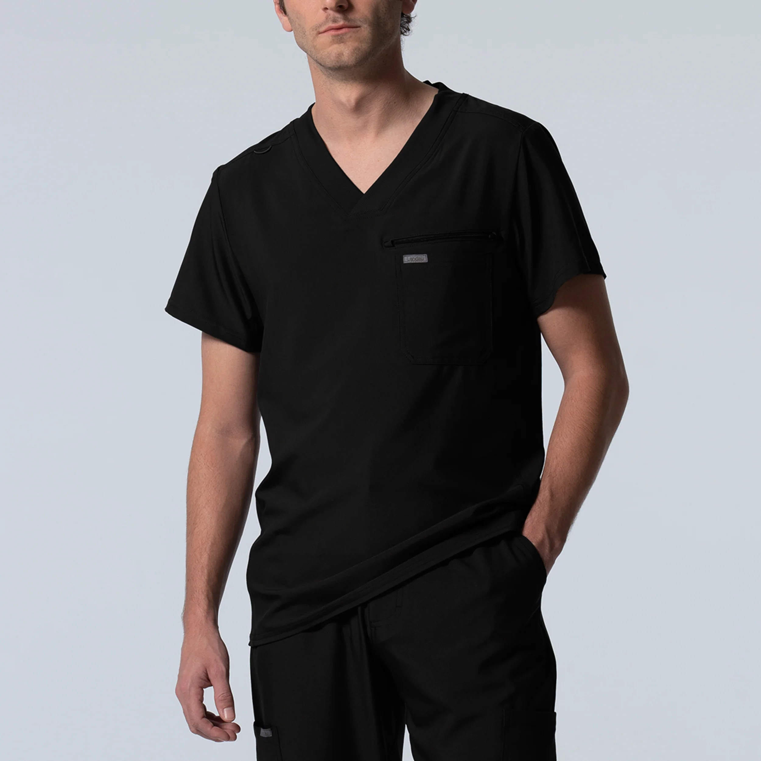 Landau Forward Men's 2-Pocket V-Neck Scrub Top - Image 6