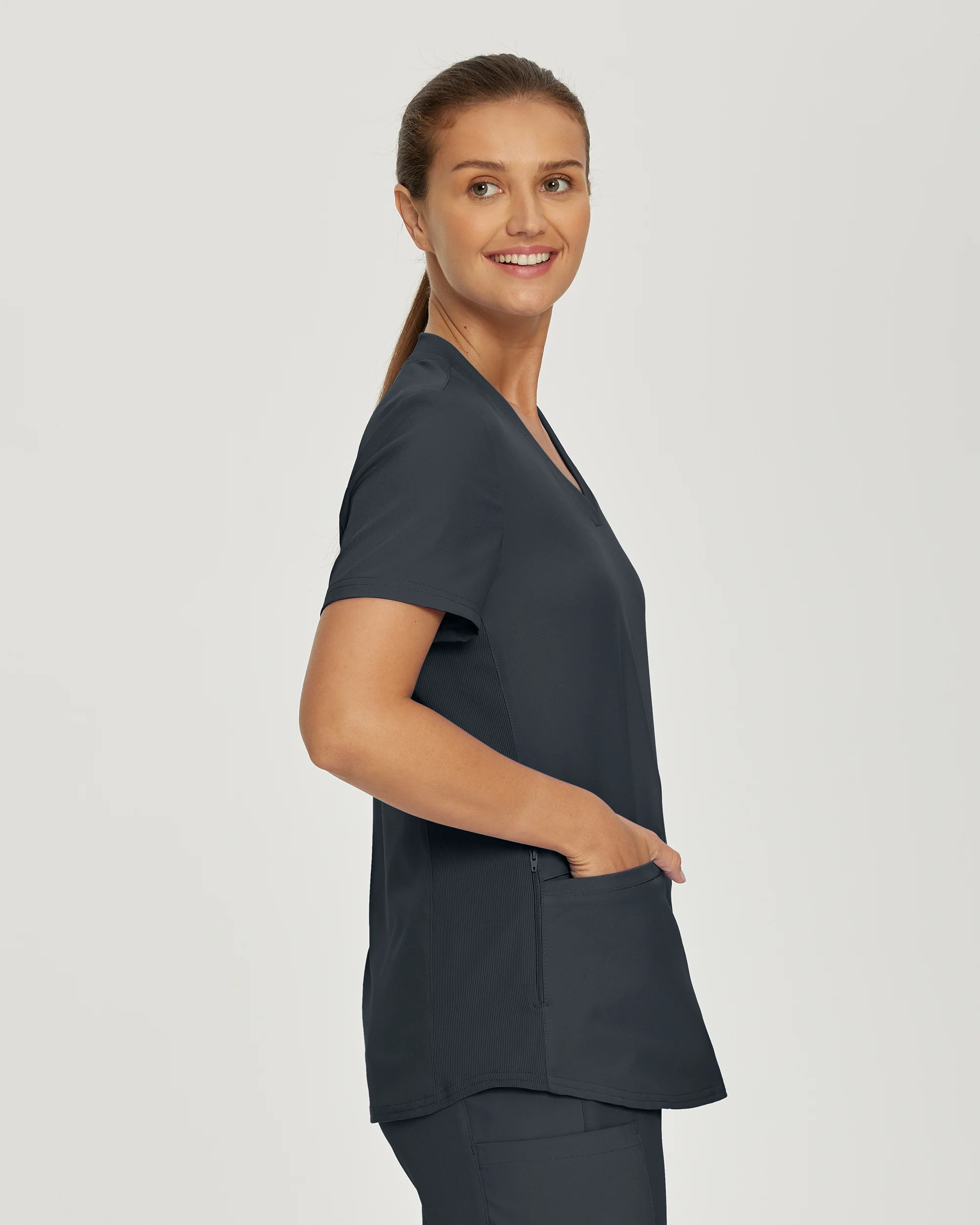 Landau Forward Women's 3-Pocket V-Neck Scrub Top - Image 5