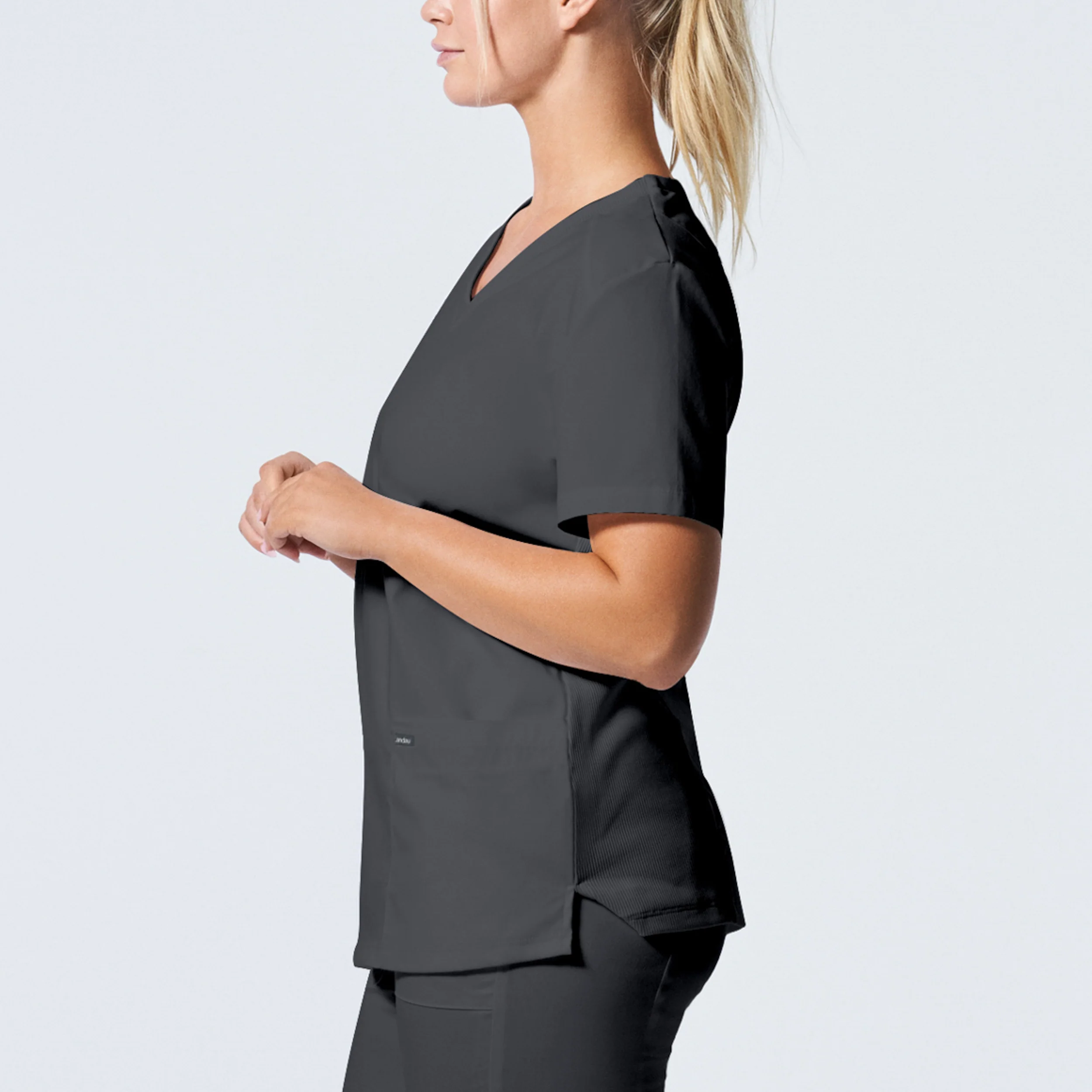Landau ProFlex Women's 3-Pocket V-Neck Scrub Top - Image 5