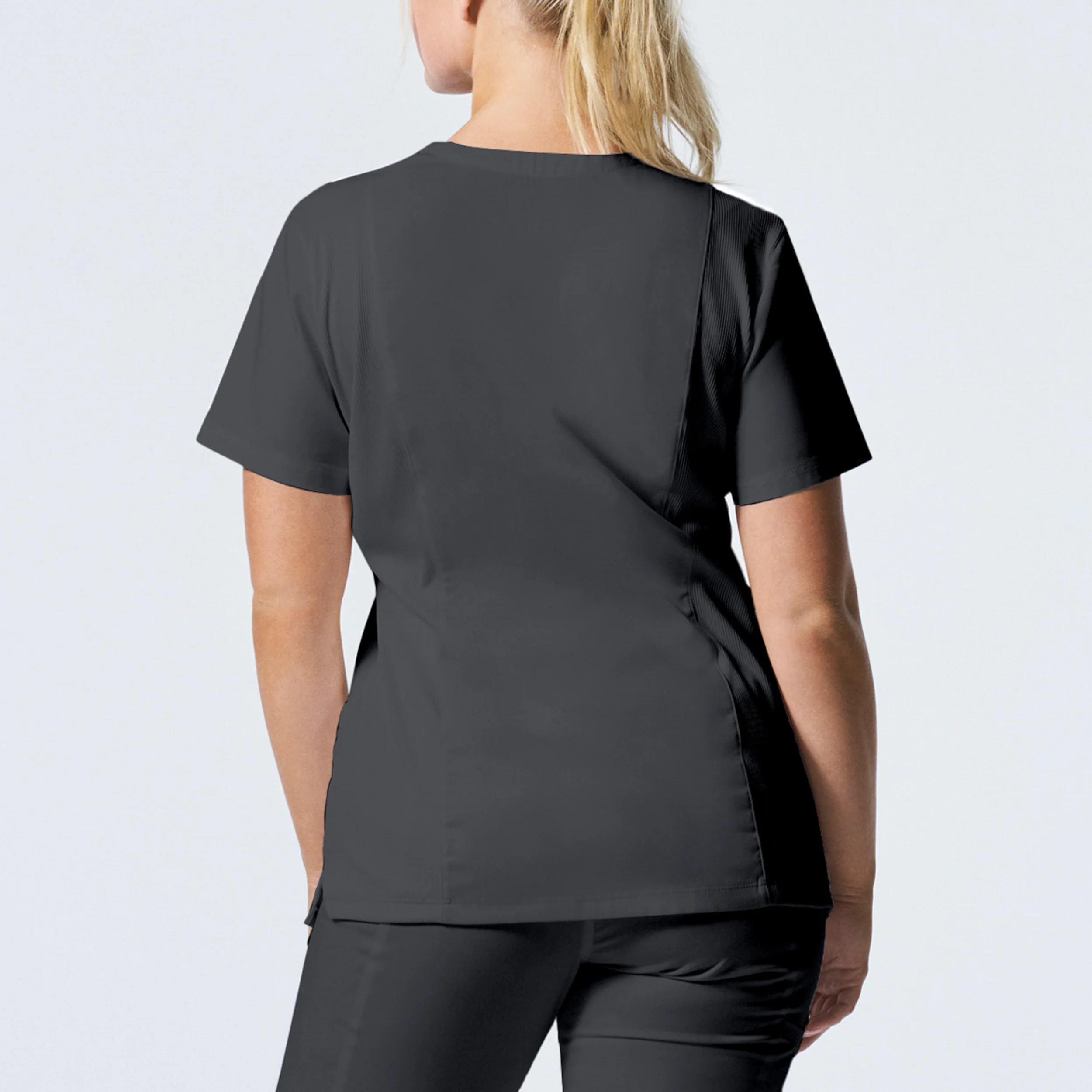 Landau ProFlex Women's 3-Pocket V-Neck Scrub Top - Image 6