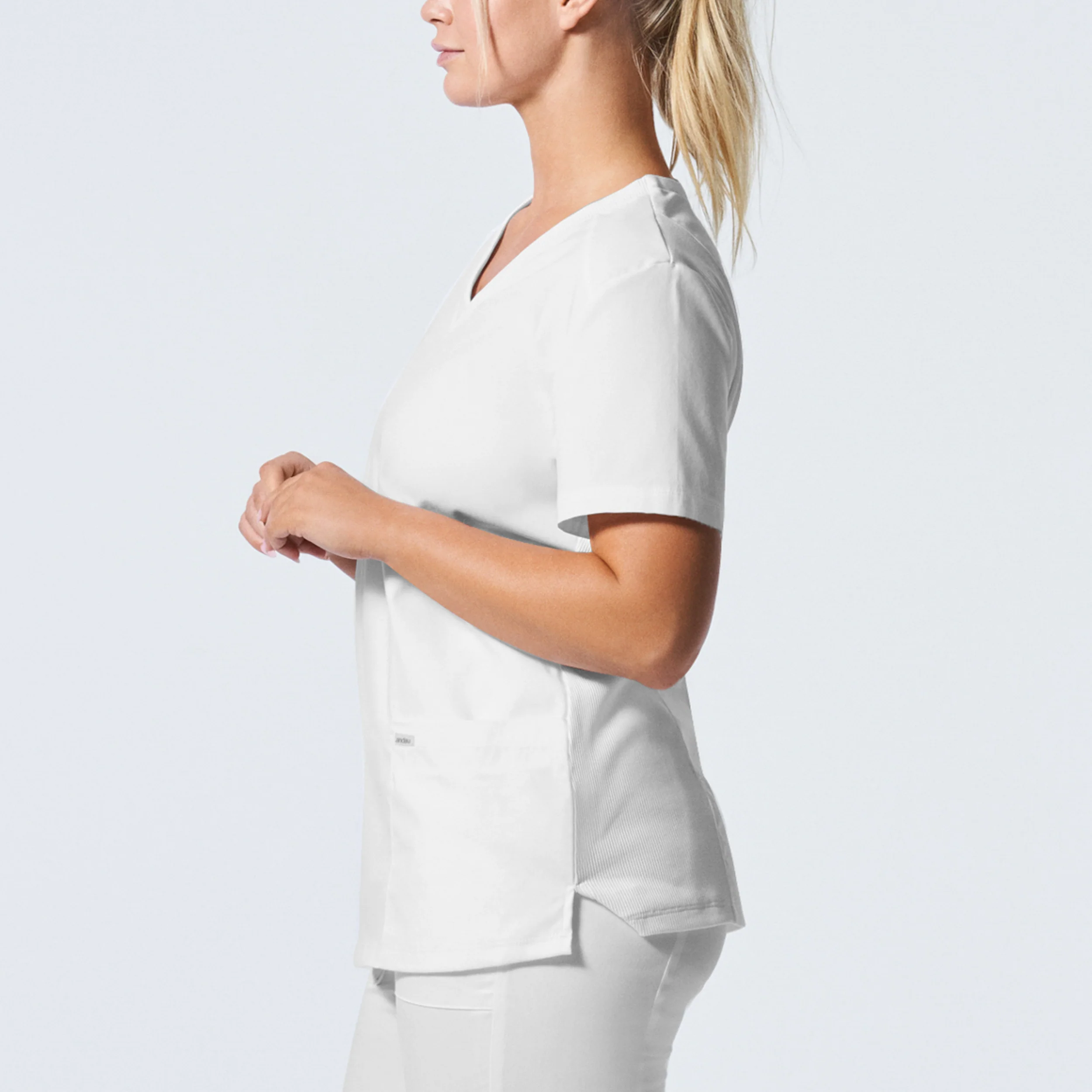Landau ProFlex Women's 3-Pocket V-Neck Scrub Top - Image 8