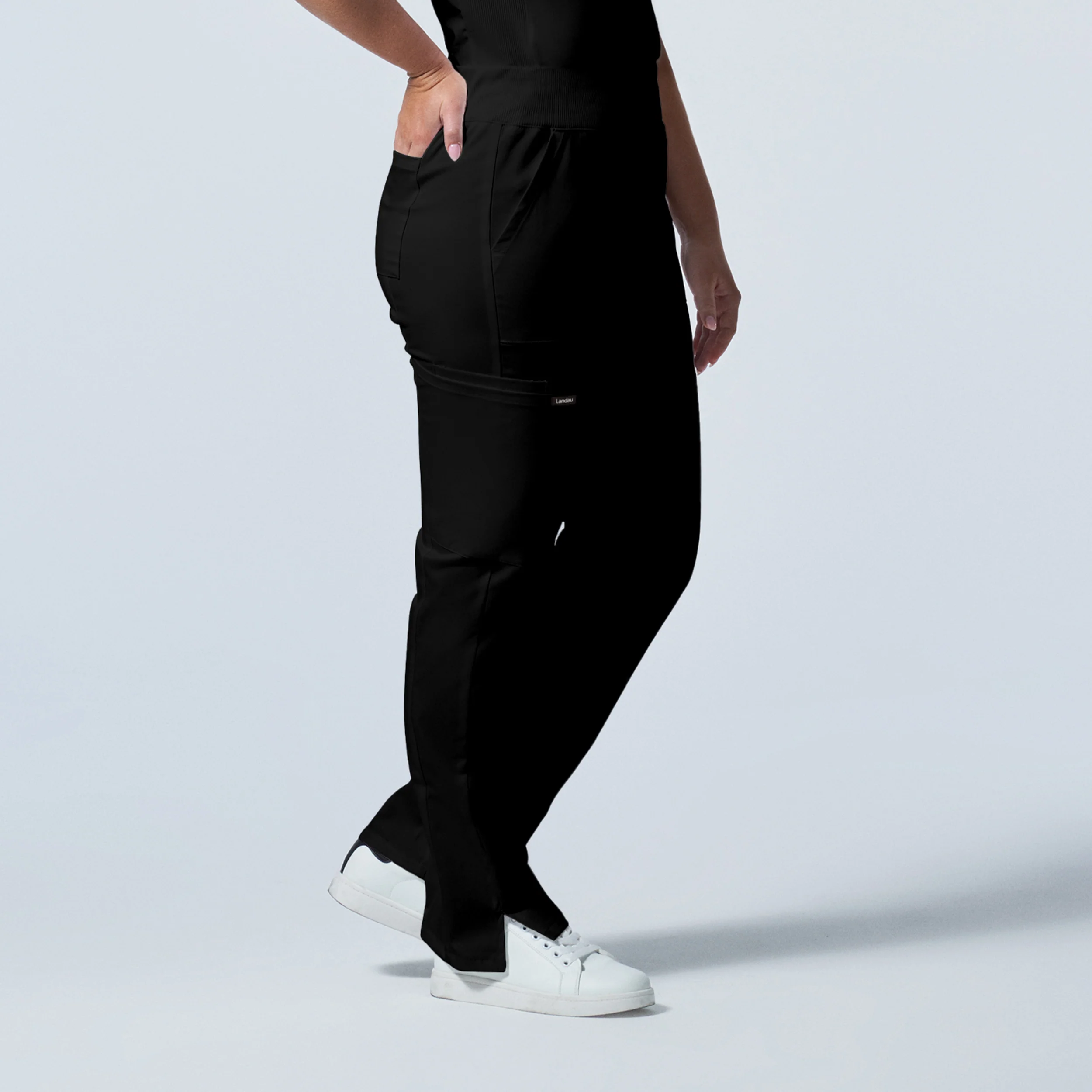 Landau ProFlex Women's Cargo Scrub Pants, Petite - Image 2