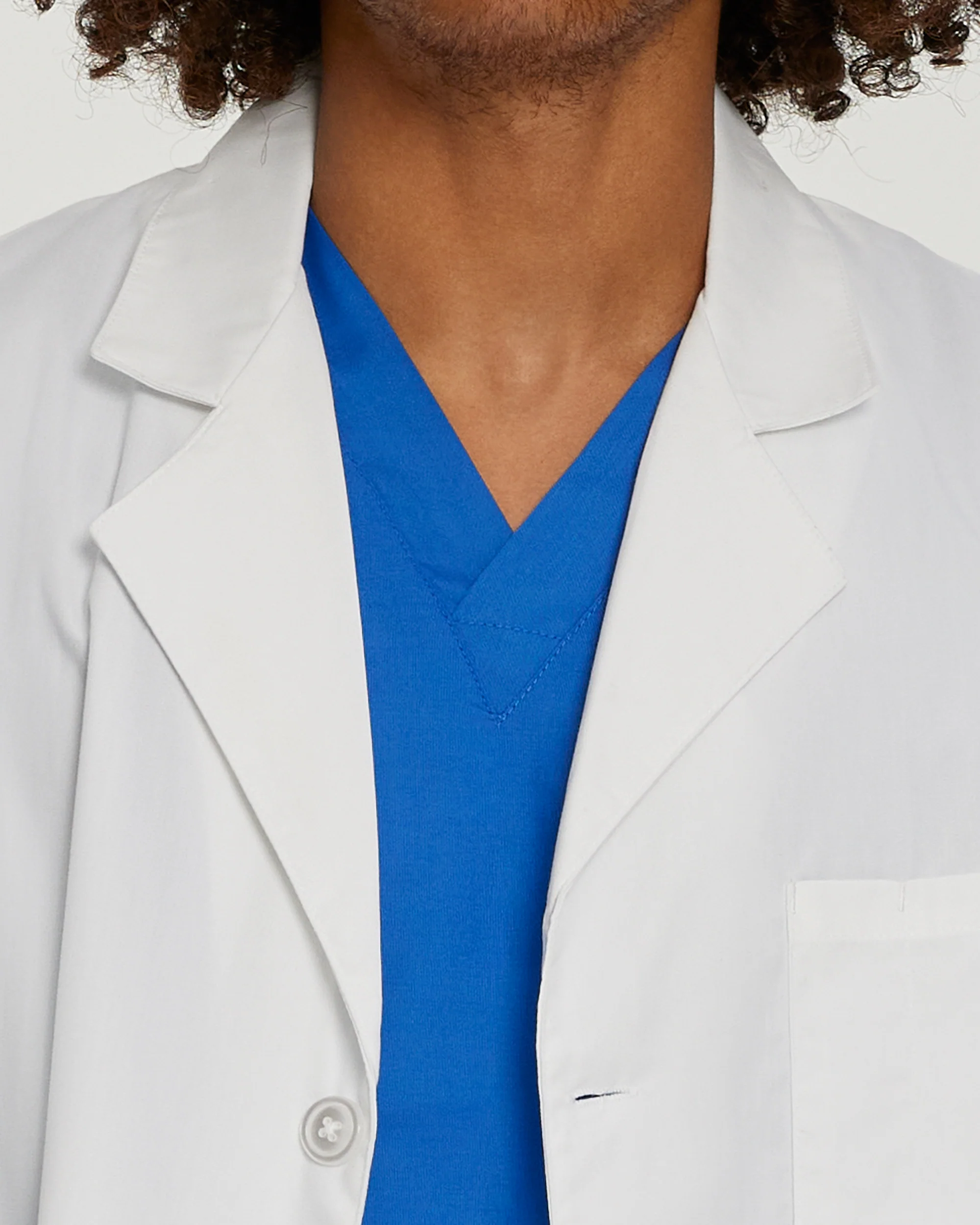 Landau Unisex 3-Pocket Full-Length White Coat - Image 4