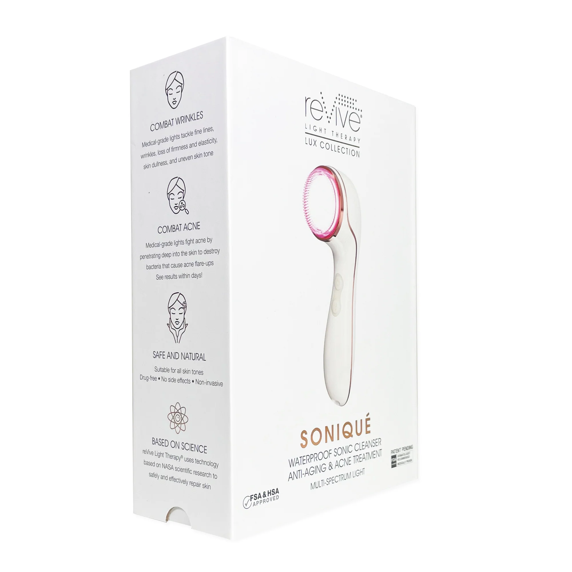 Lux Soniqué LED Sonic Cleanser, Wrinkle Reduction & Acne Treatment by reVive Light Therapy - Image 9