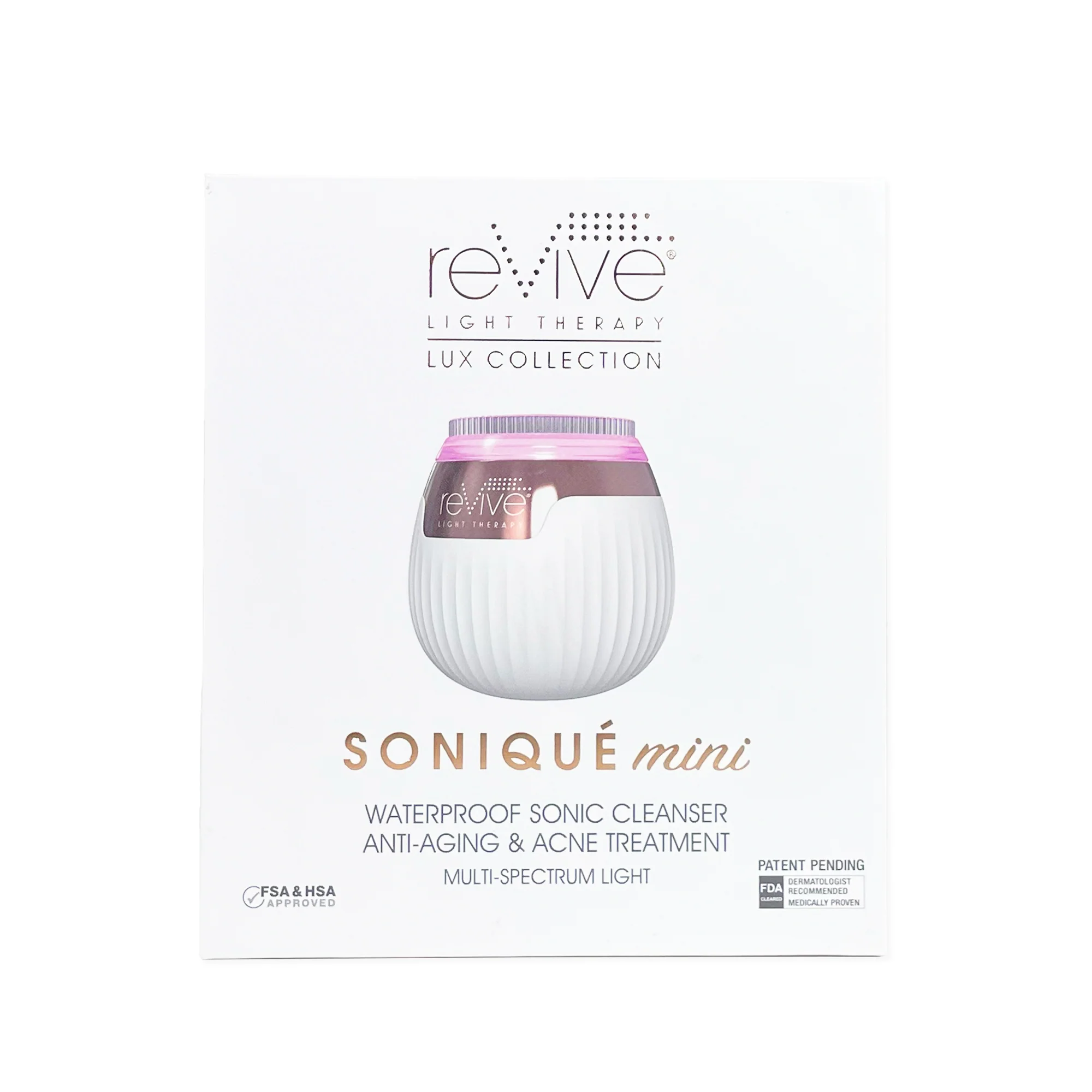 Lux Soniqué Mini LED Sonic Cleanser, Wrinkle Reduction & Acne Treatment by reVive Light Therapy - Image 14