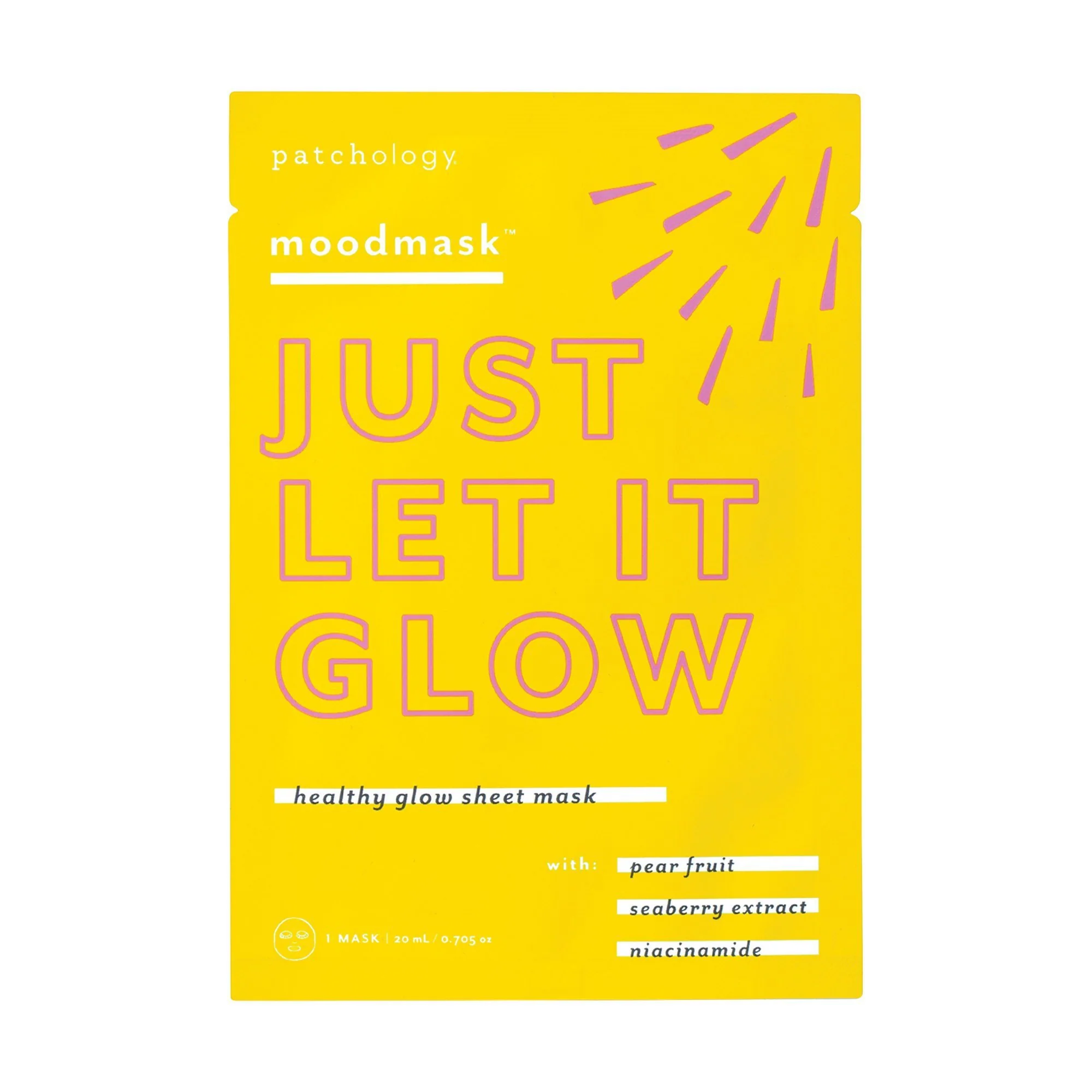Patchology Moodmask Just Let It Glow Healthy Glow Sheet Mask, 1 ct