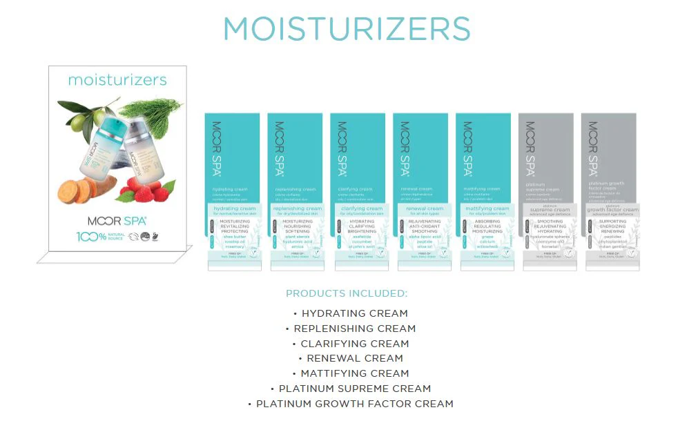 Moor Spa Product Category Display, Moisturizers - Image 3