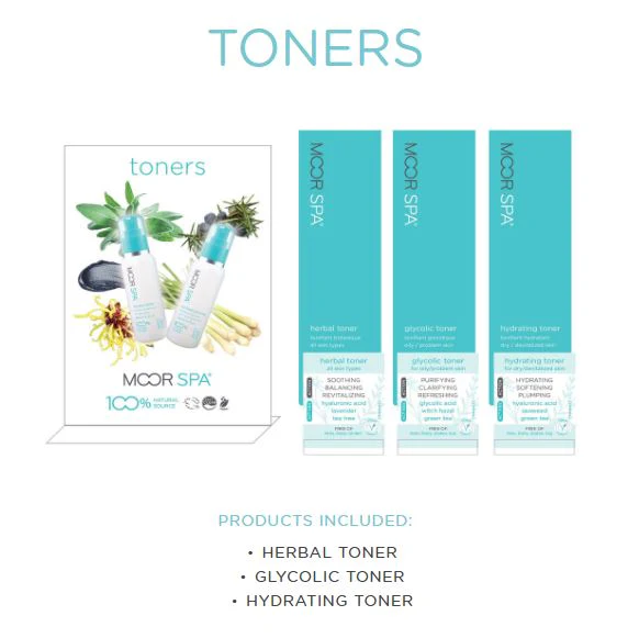 Moor Spa Product Category Display, Toners - Image 3