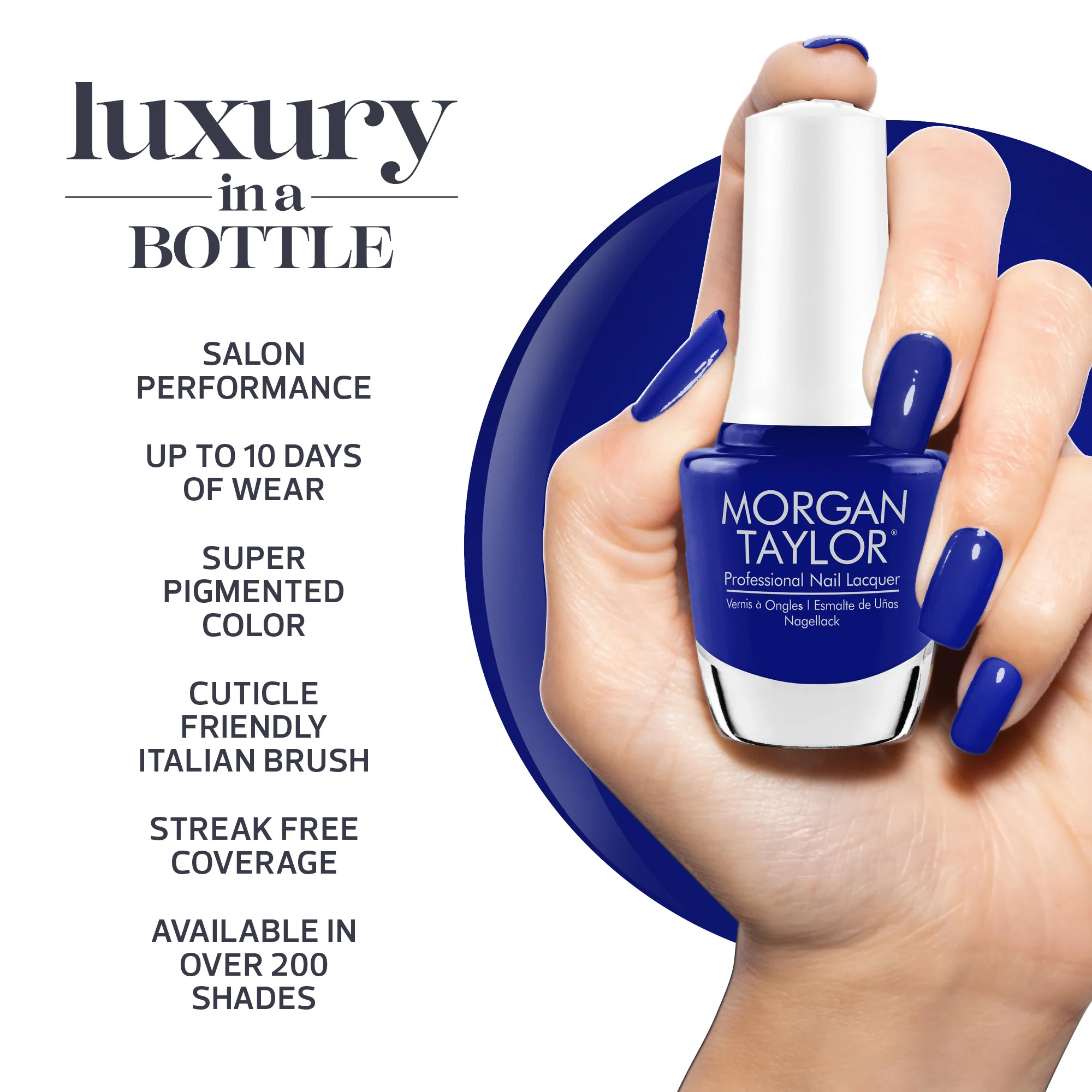Morgan Taylor Lacquer, Blue Crush Rush, 0.5 fl oz - Image 5