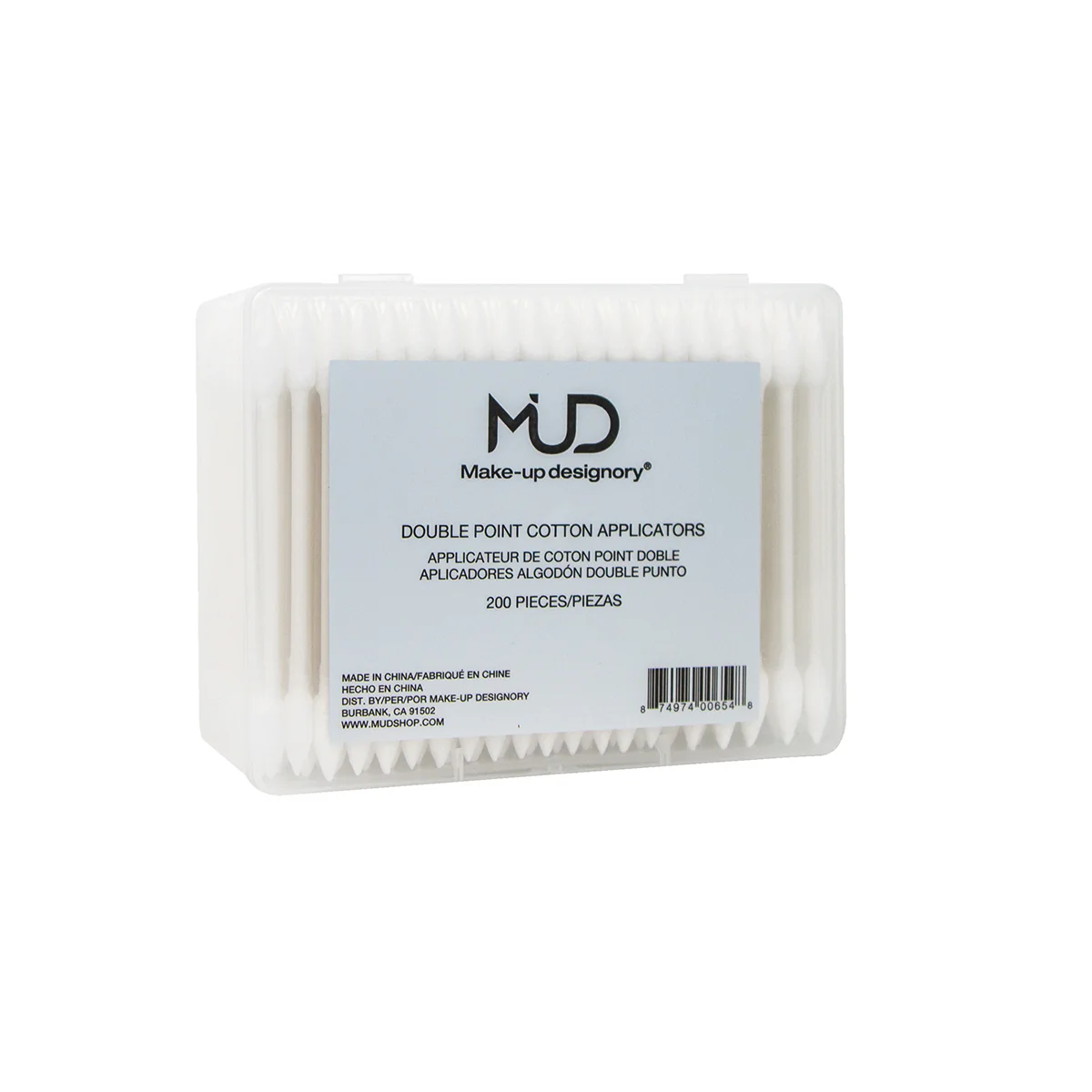 MUD Accessories, Double Point Cotton Applicators, 200 ct