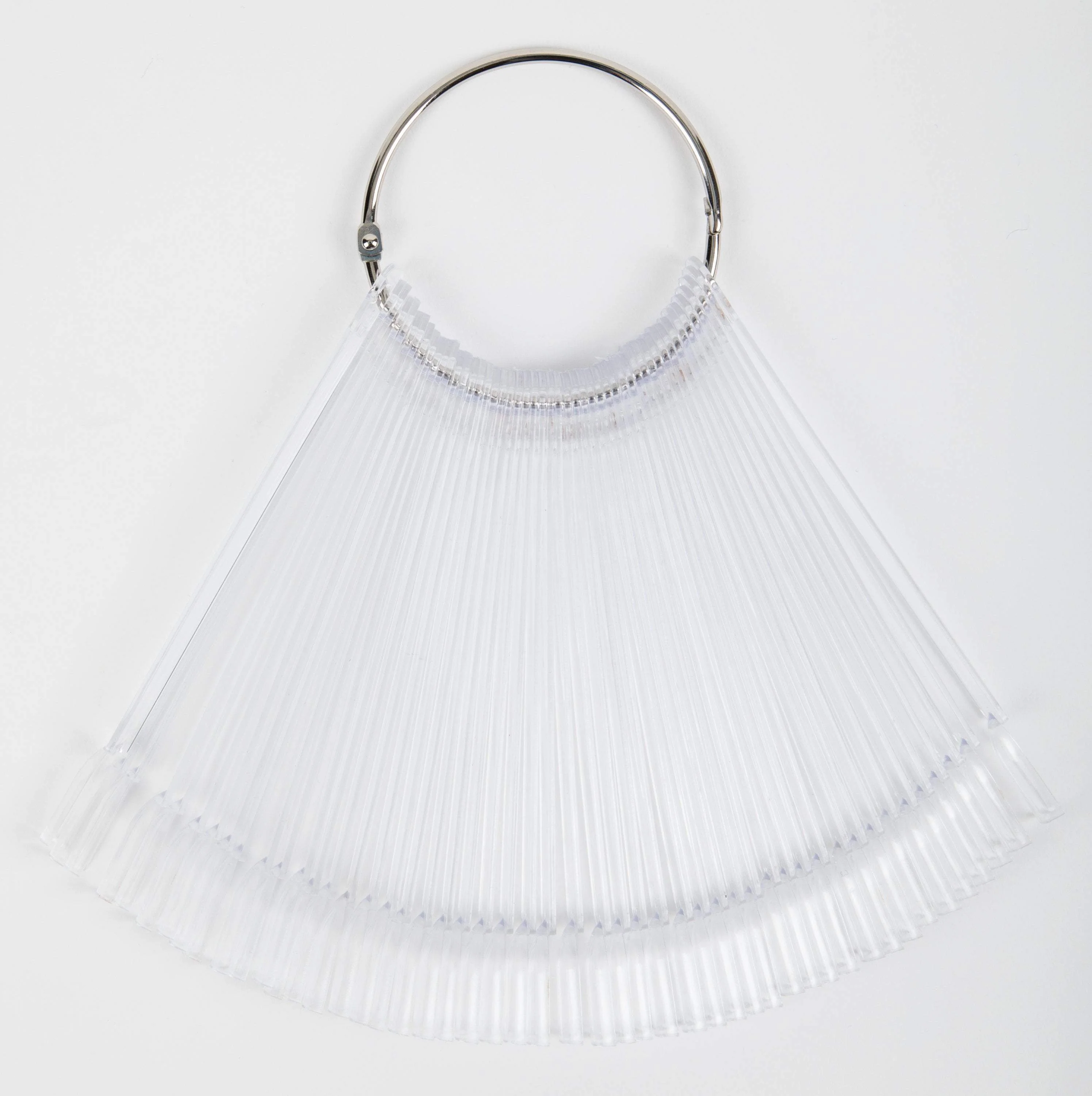 Nail Tips with Metal Ring, Clear, 50 Tips