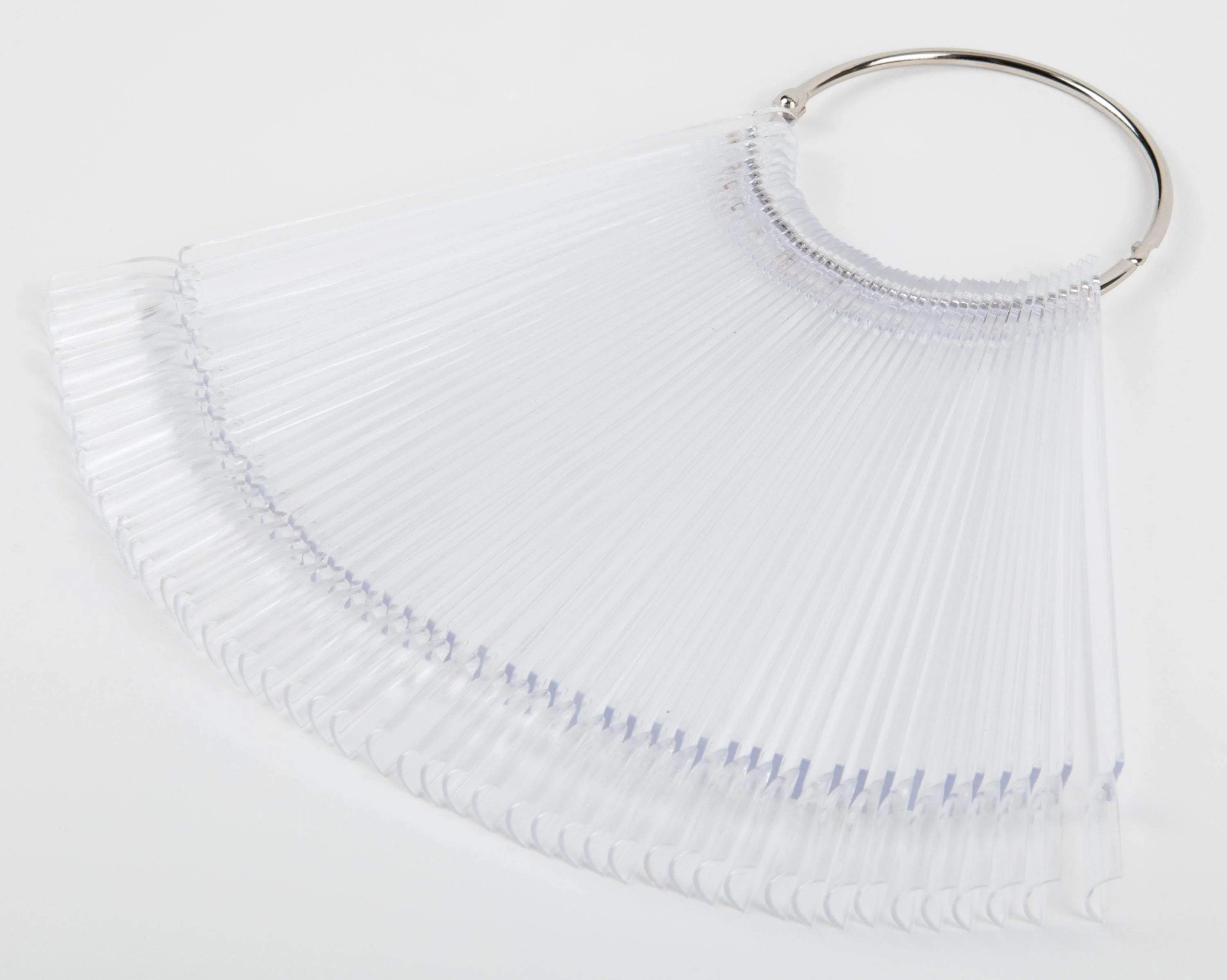 Nail Tips with Metal Ring, Clear, 50 Tips - Image 2